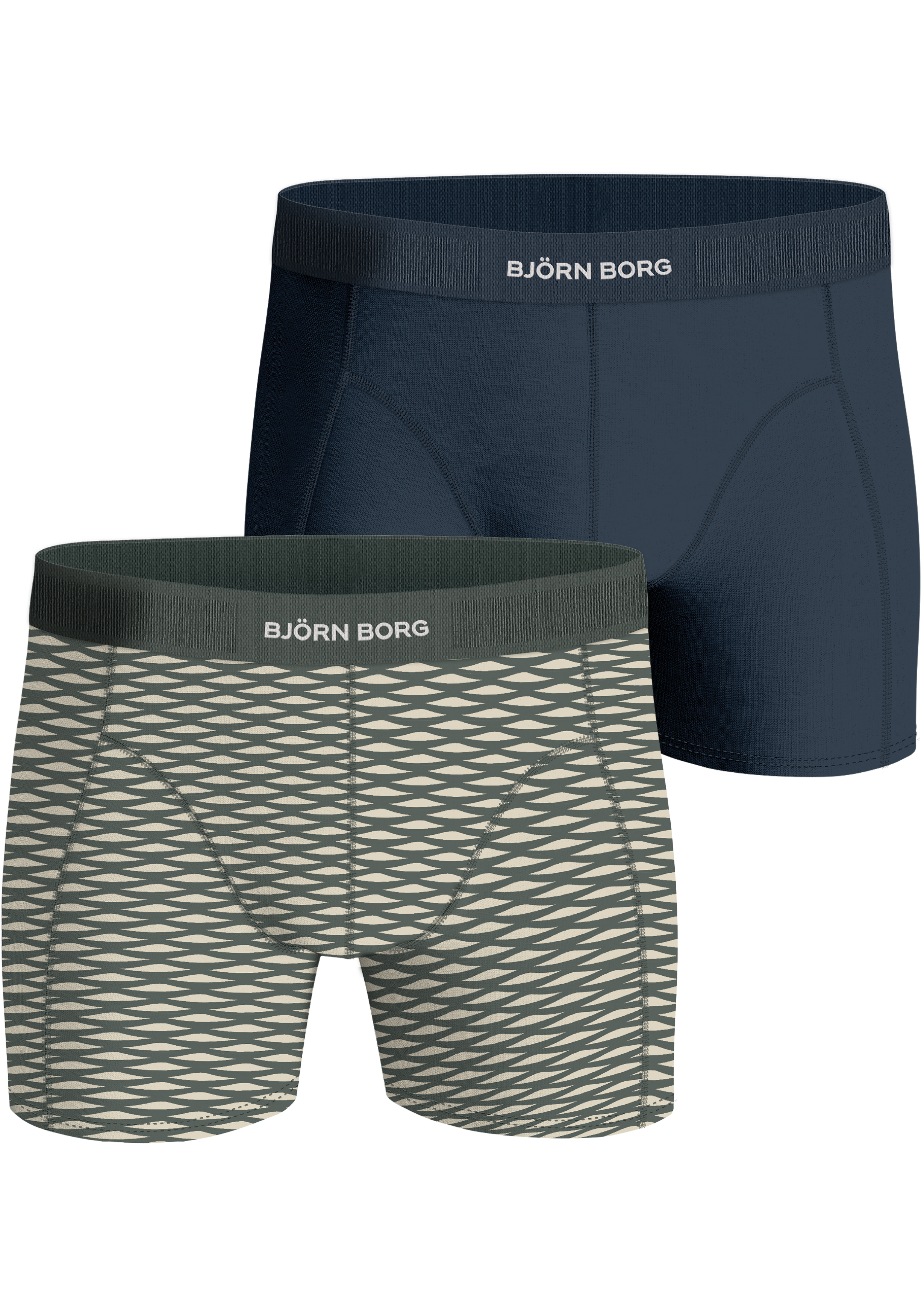 Bjorn Borg Cotton Stretch boxers, heren boxers normale lengte (2-pack), multicolor