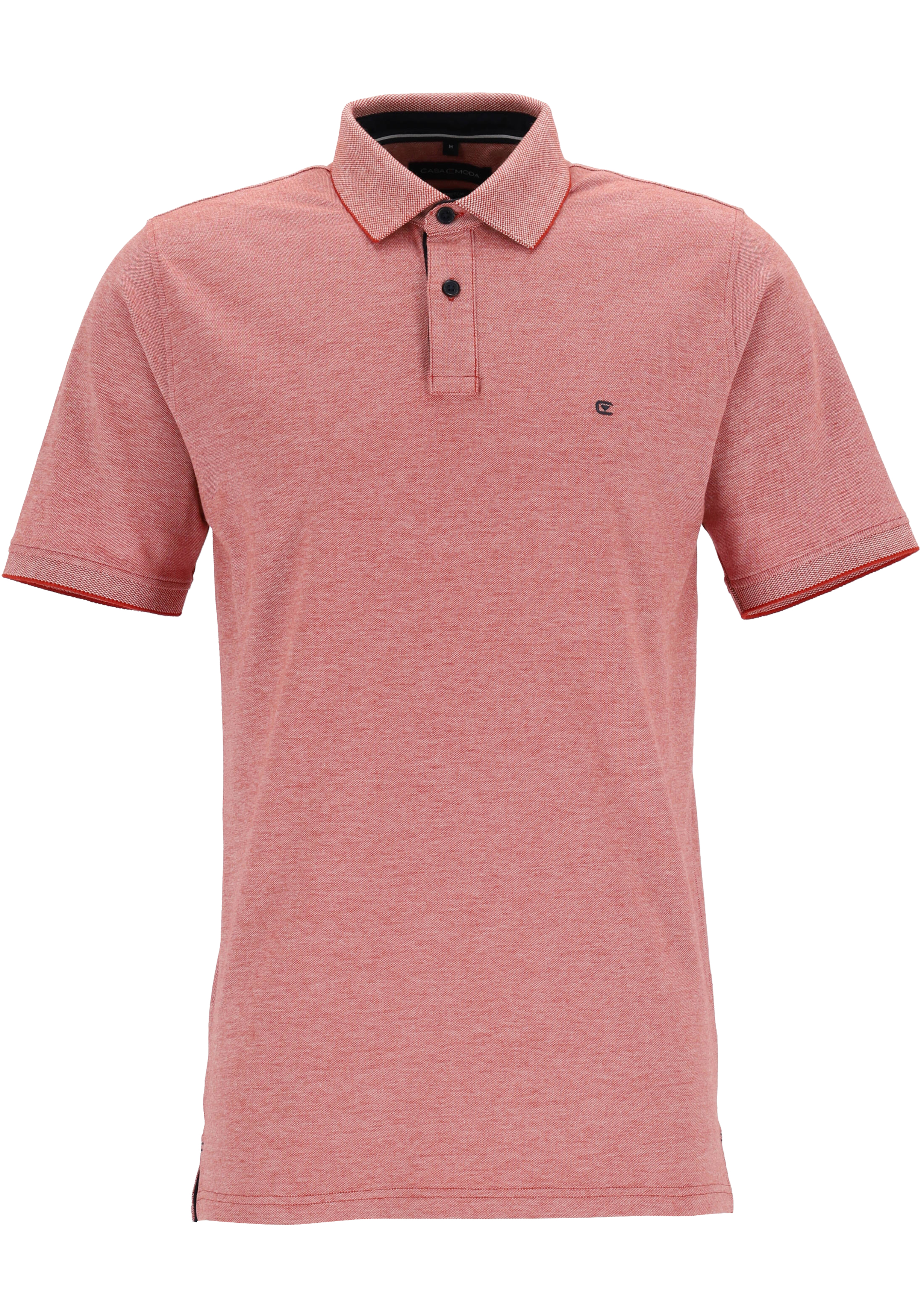 CASA MODA comfort fit poloshirt, stretch, rood melange