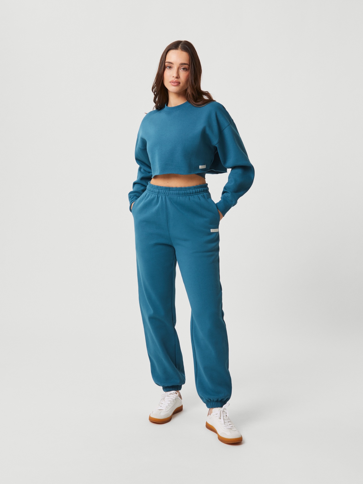 Bjorn Borg dames Studio oversized cropped crew, blauw