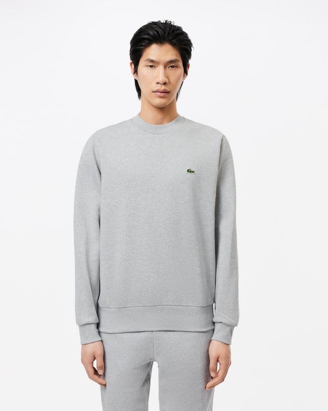 Lacoste heren sweatshirt, lichtgrijs melange