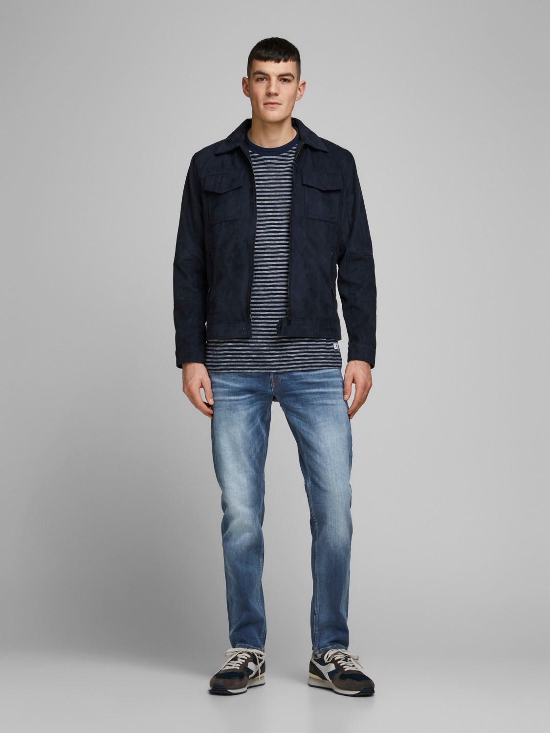 JACK & JONES Mike Original Jos regular fit, heren jeans, denimblauw