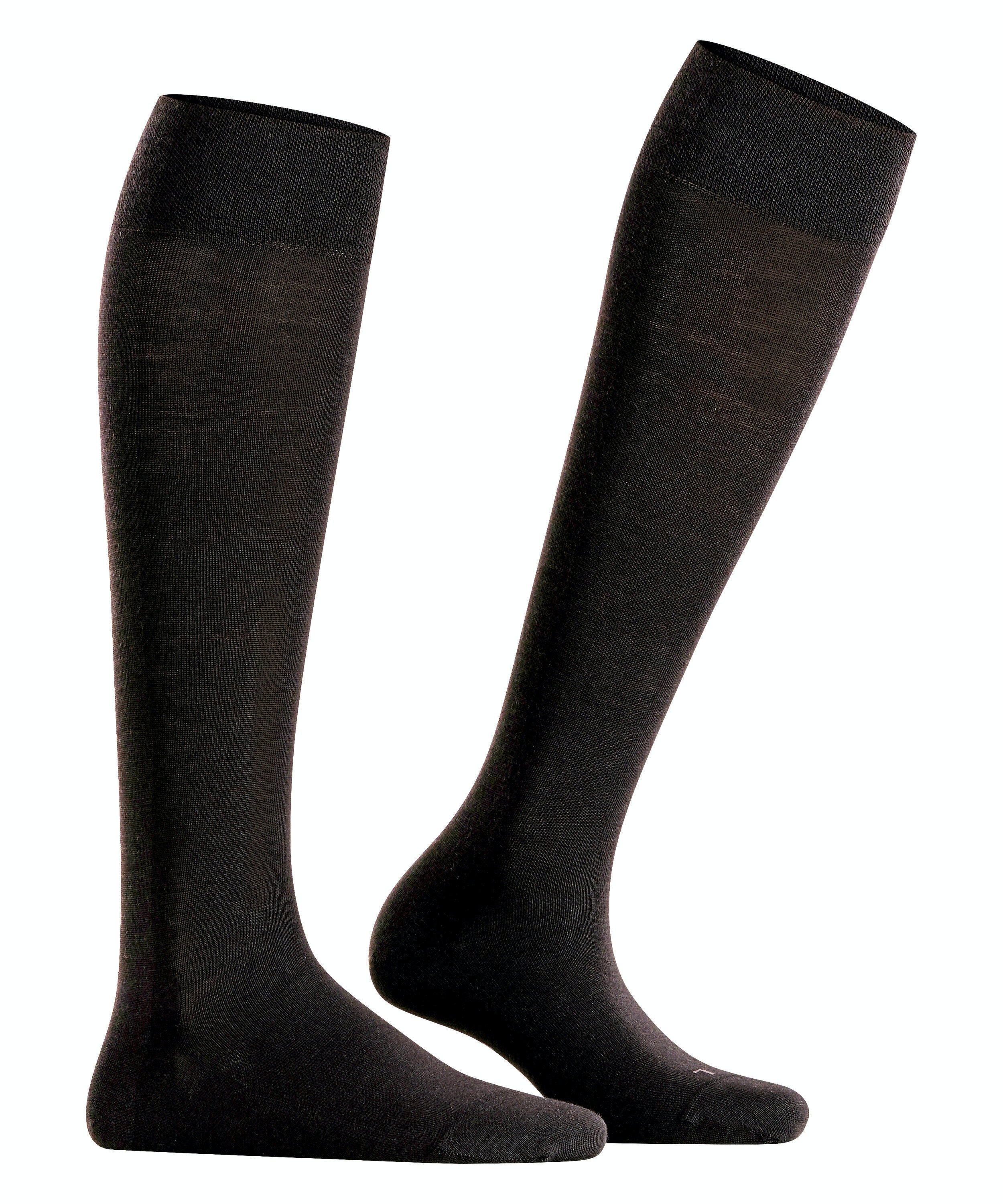 FALKE Sensitive Berlin dames kniekousen, zwart (black)