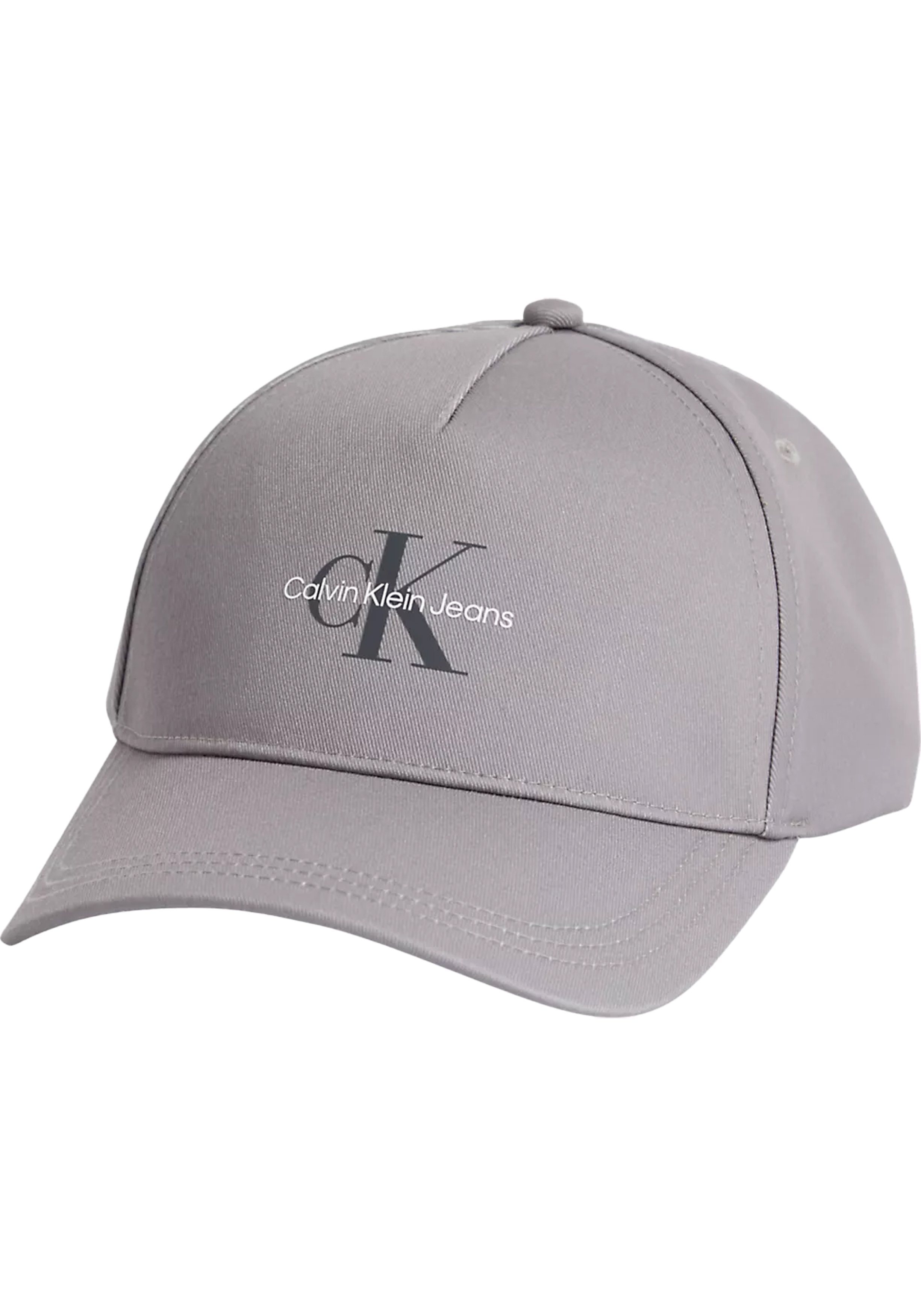 Calvin Klein pet, monologo print cap, titanium grijs