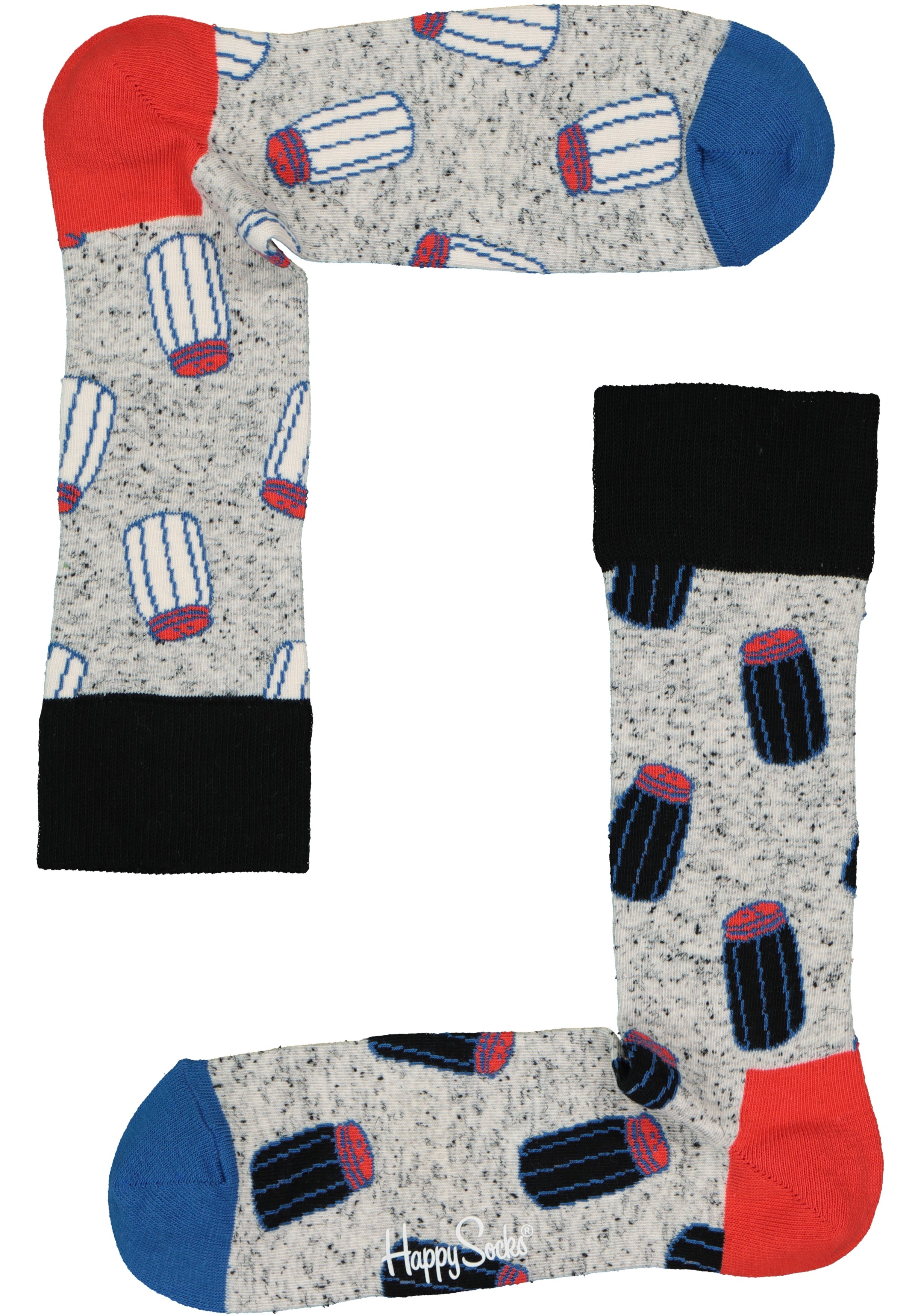 Happy Socks Salt N Pepper Sock, grijs met zout en peper