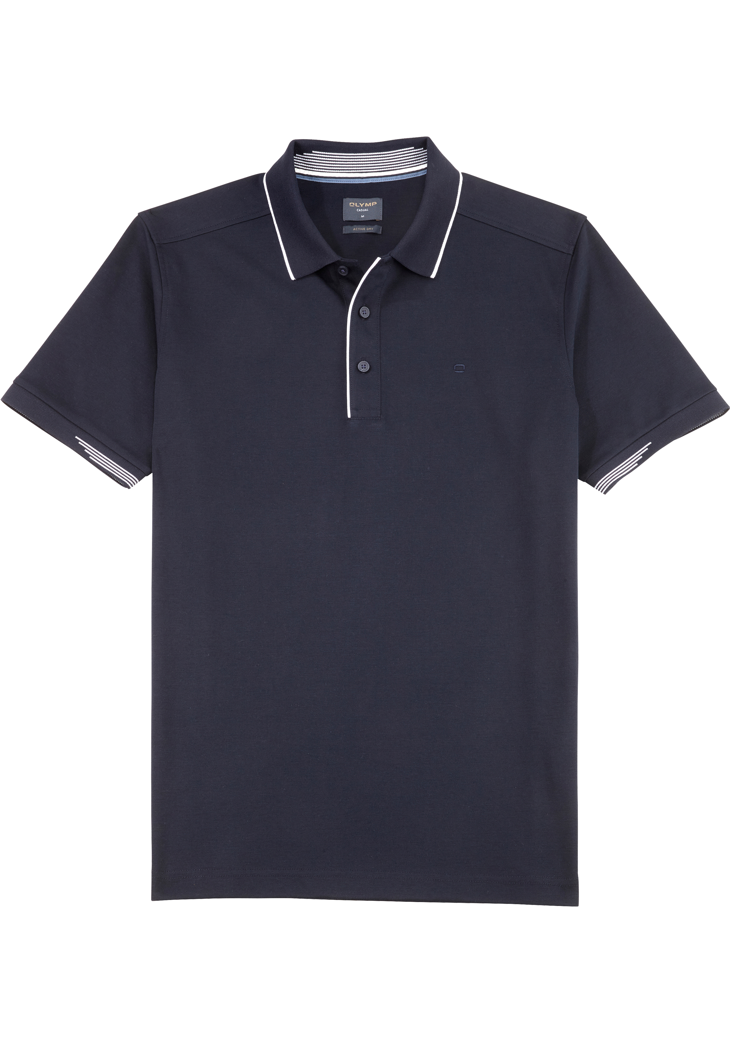 OLYMP Polo Casual, modern fit polo, marine blauw