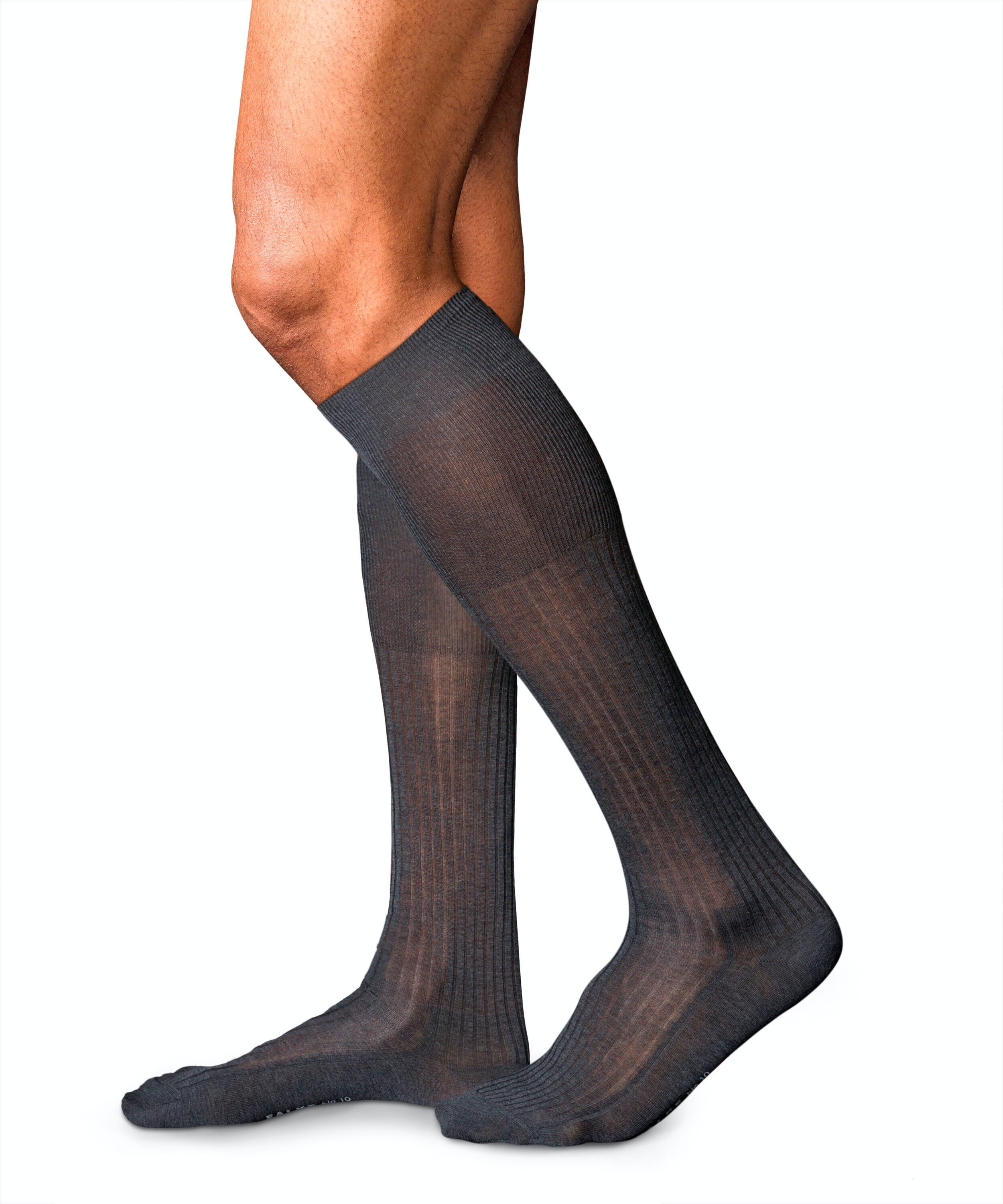 FALKE No. 10 Pure Fil d Ecosse herensokken, antraciet (anthracite mel.)