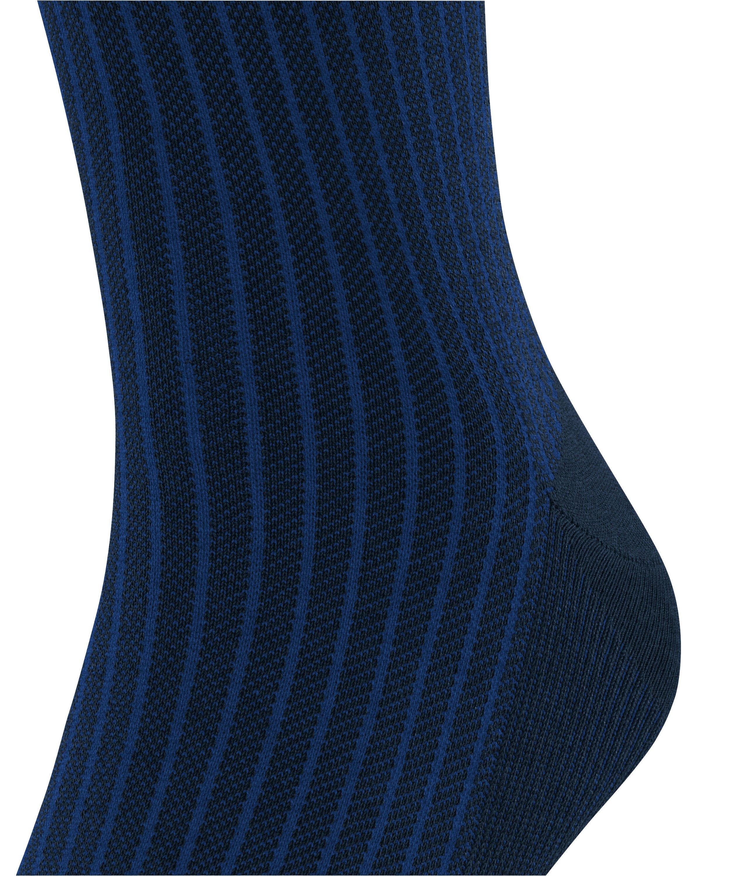 FALKE Oxford Stripe heren kniekousen, blauw (space blue)