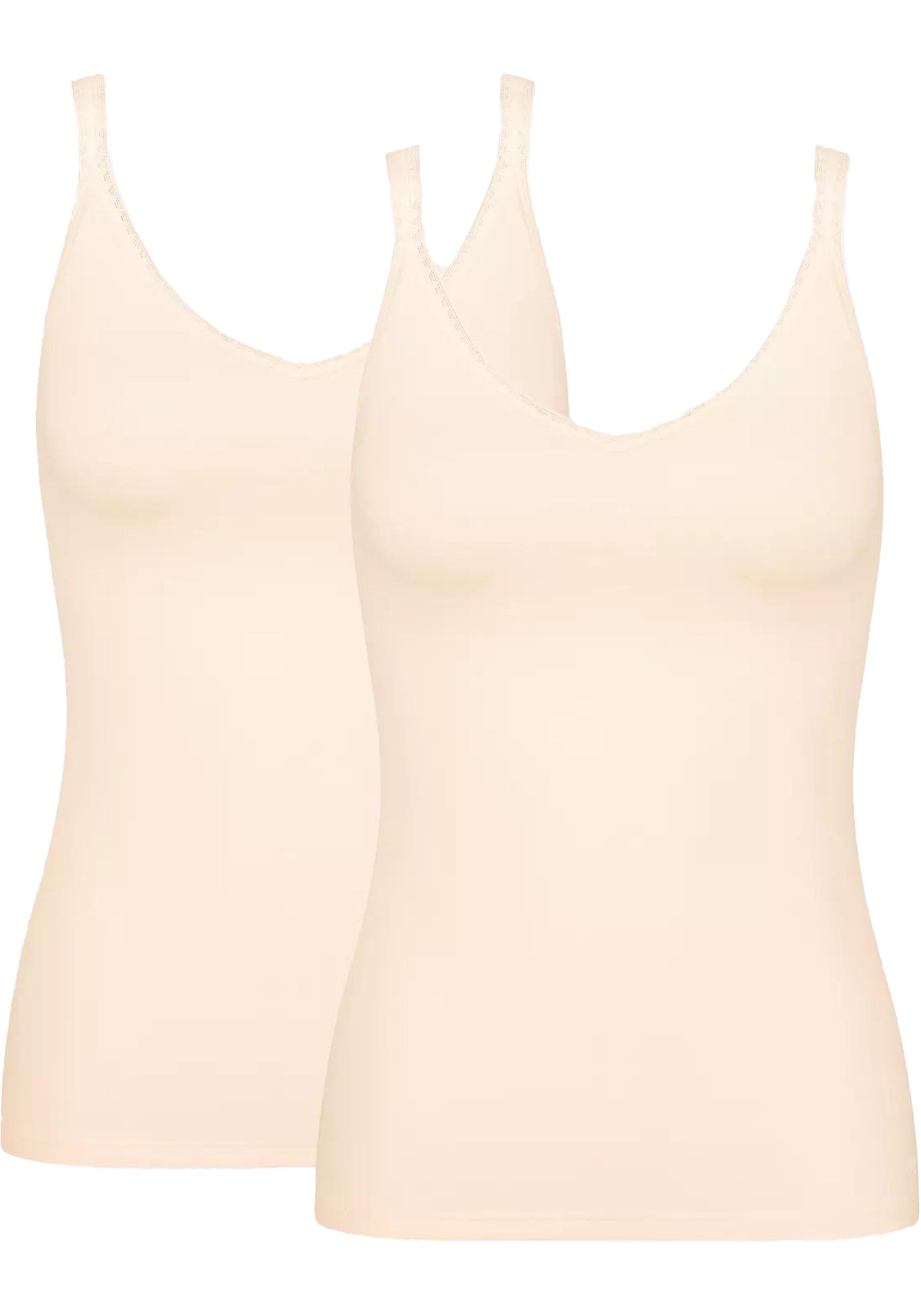 Sloggi Women GO Shirt 01 (2-pack), dames singlet, beige