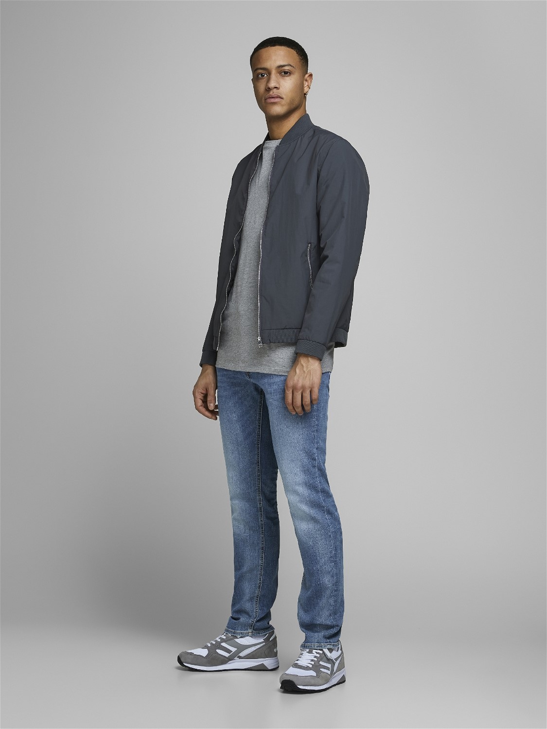 JACK & JONES Tim Original regular fit, heren jeans, denimblauw