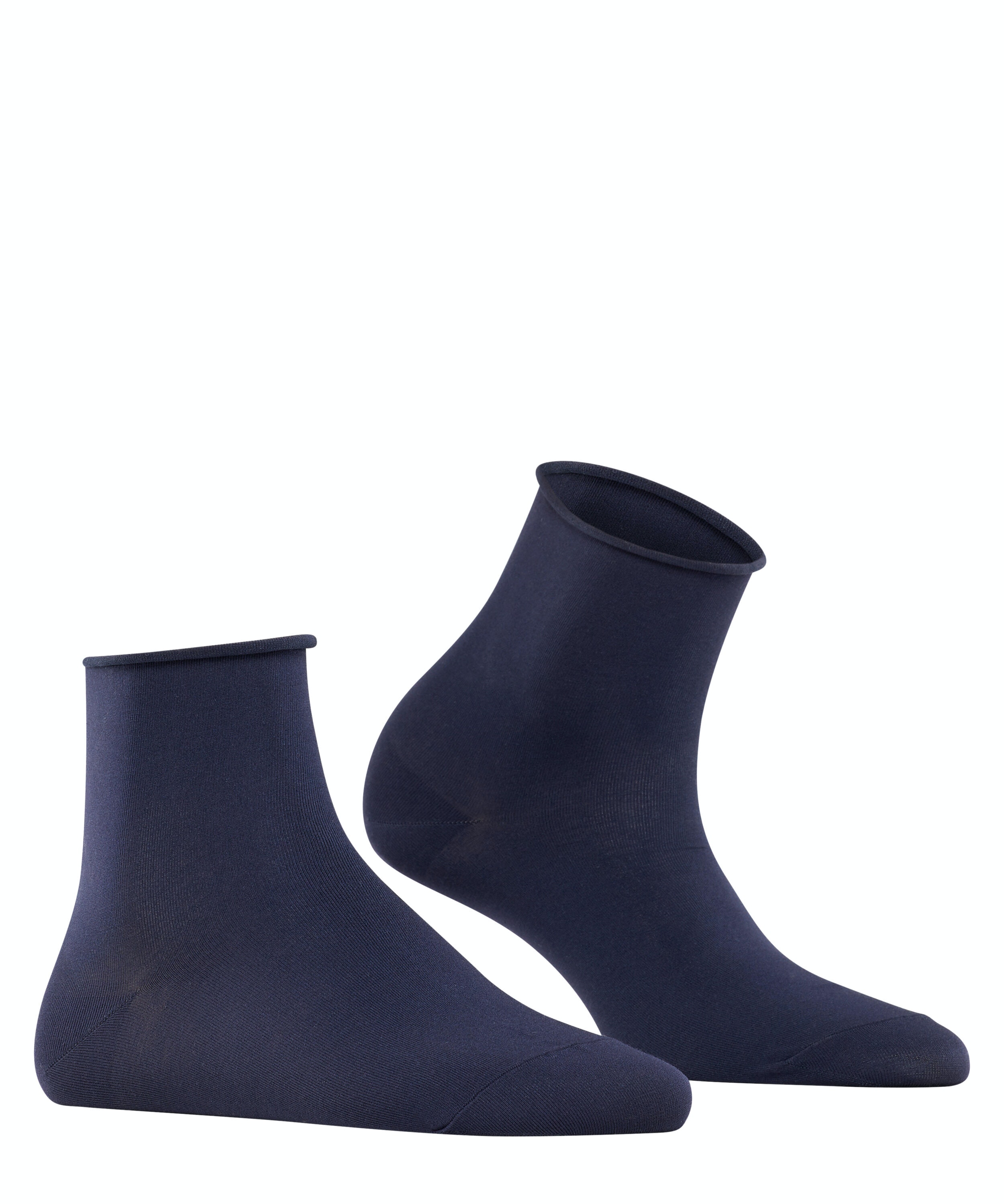 FALKE Cotton Touch damessokken kort, donkerblauw (dark navy)