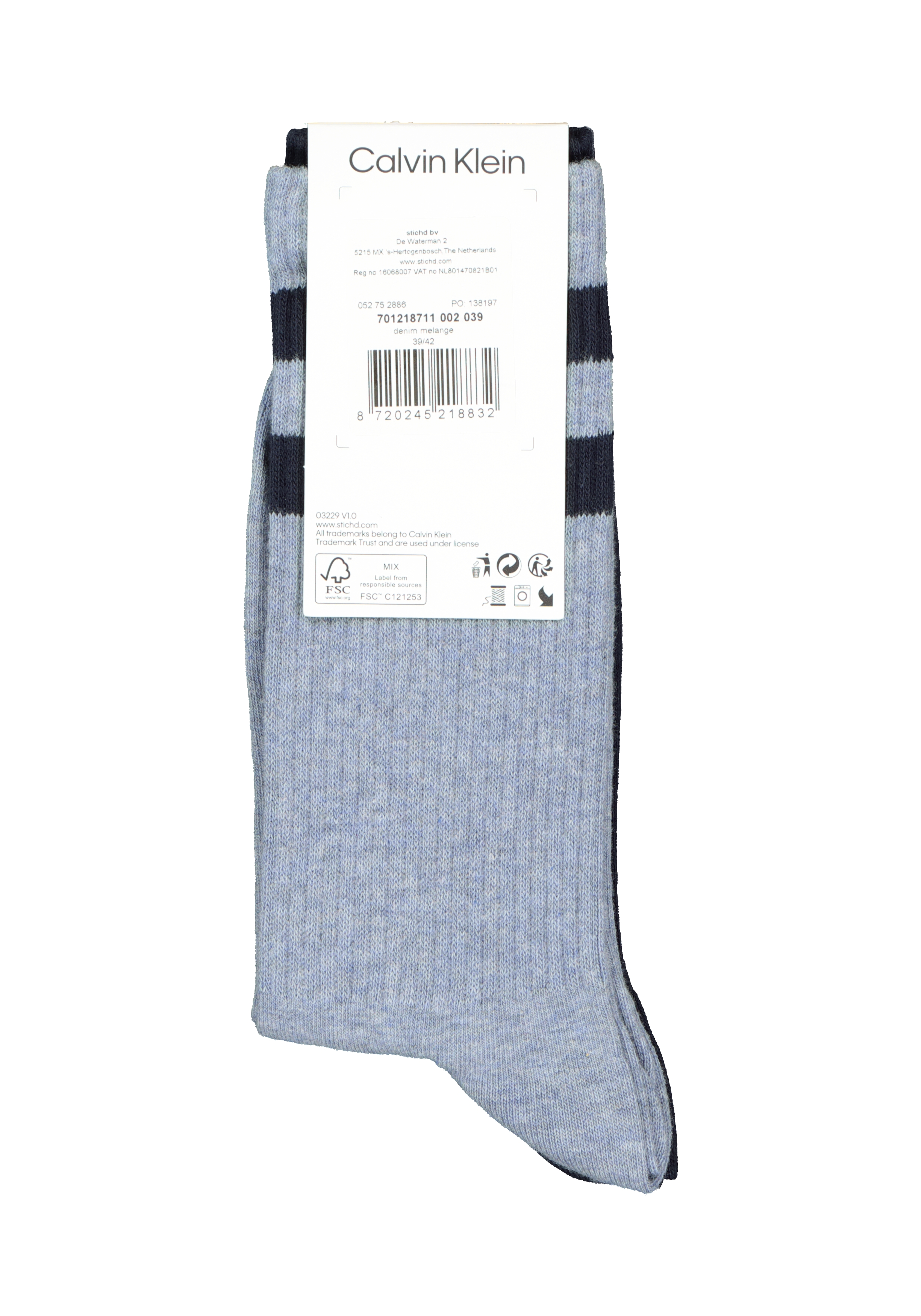 Calvin Klein herensokken Maurice (2-pack), licht- en donkerblauw