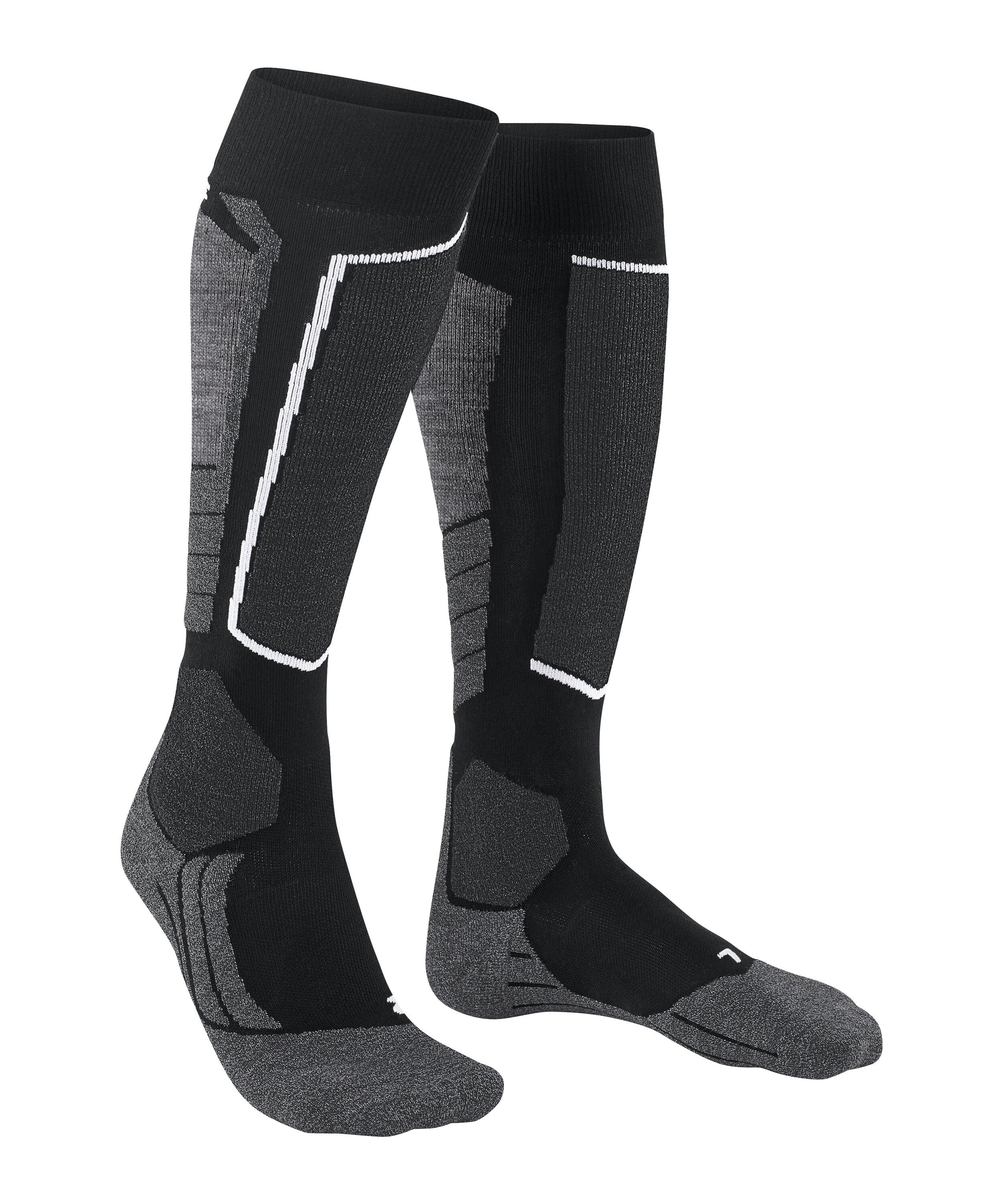 FALKE SK2 Intermediate Vegan heren skiing kniekousen, zwart (black-mix)