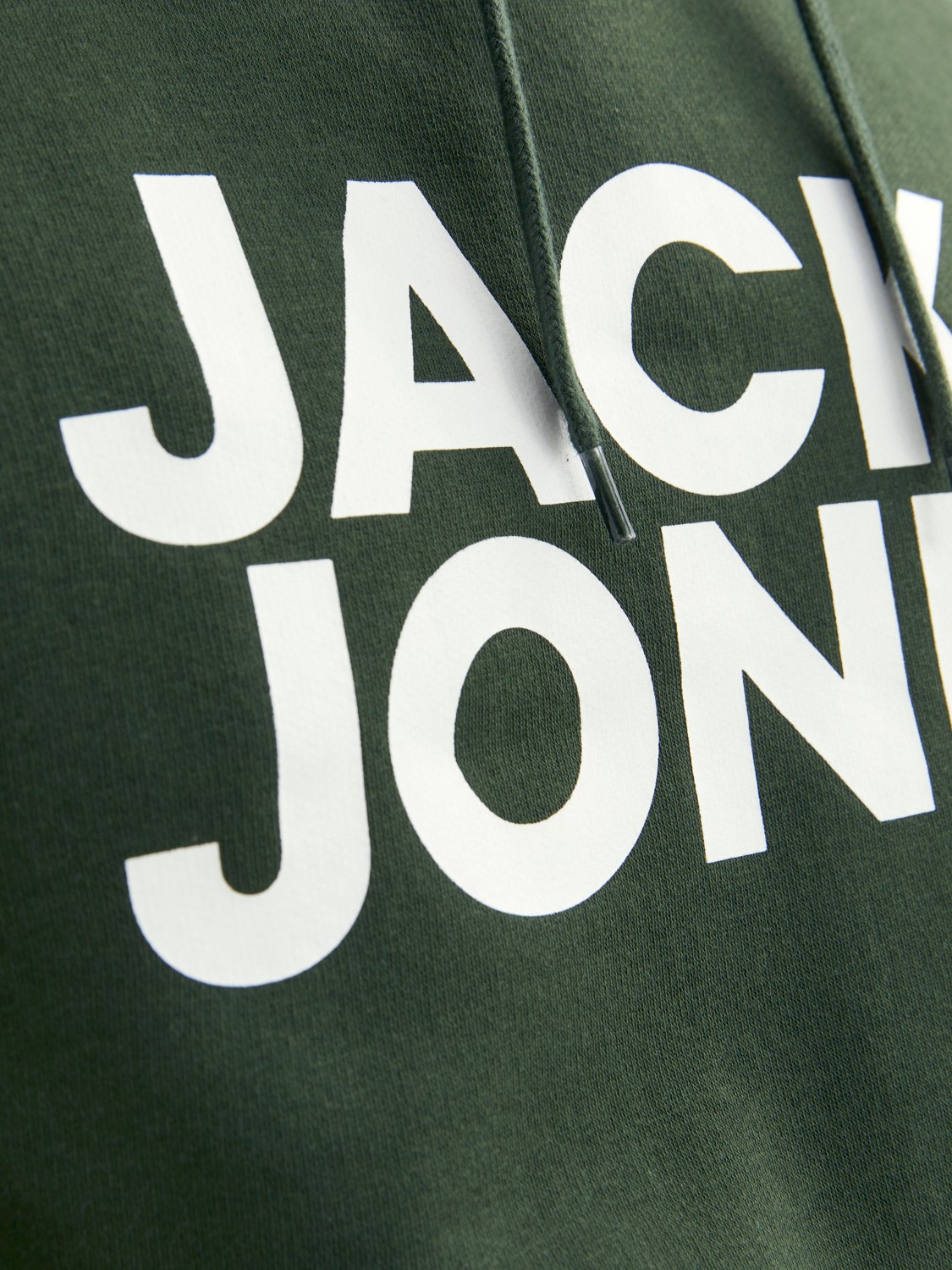 JACK & JONES Corp logo sweat hood regular fit, heren hoodie katoenmengsel met capuchon, groen grote print