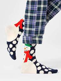 Happy Socks Jumbo Snowman Socks, unisex sokken