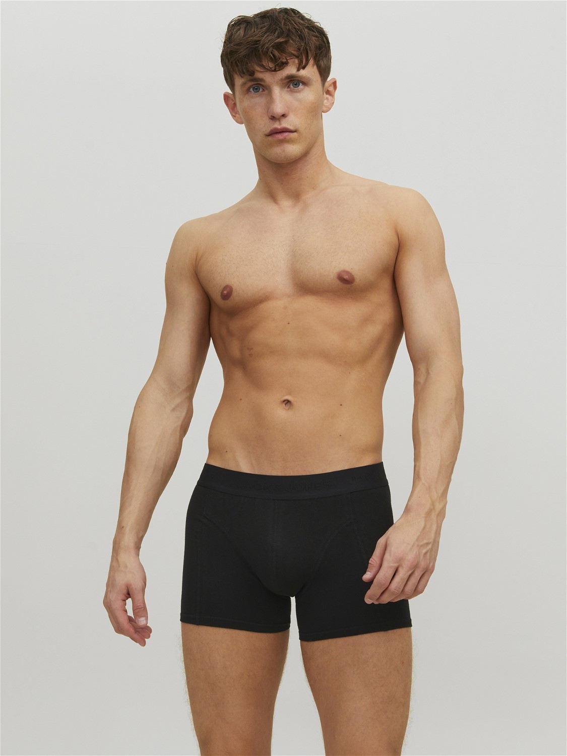 JACK & JONES Jactone in tone trunks (5-pack), heren boxers normale lengte, zwart