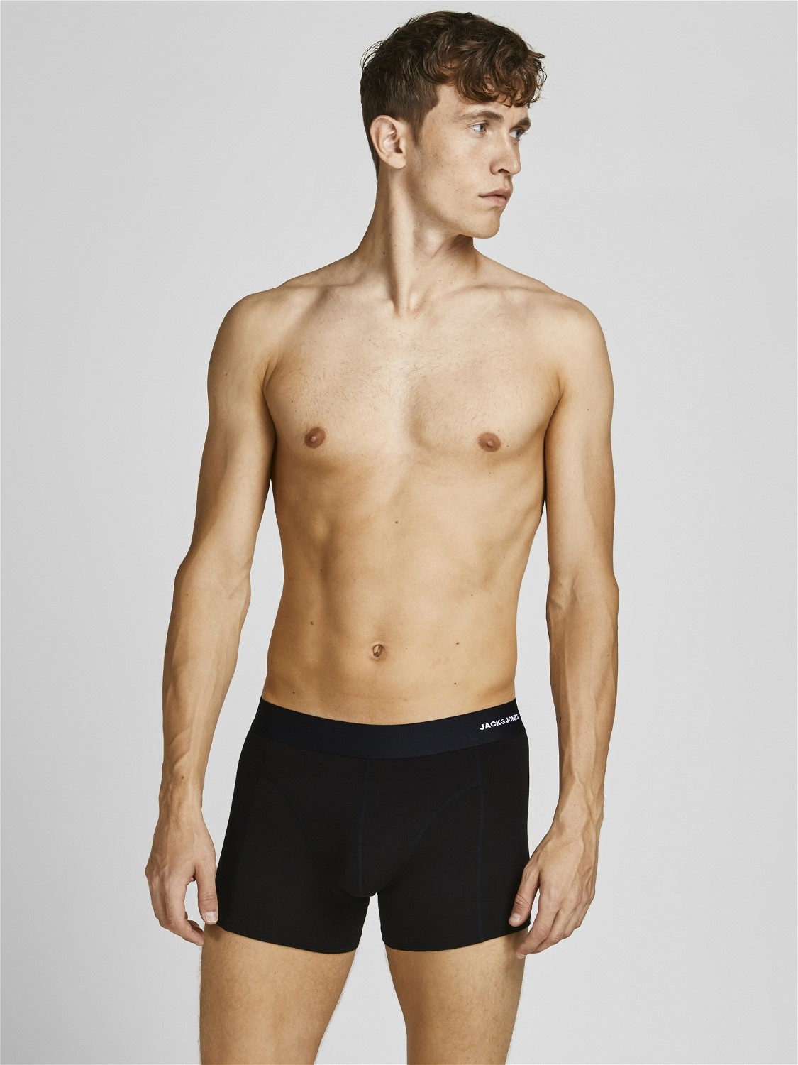 JACK & JONES Jacbasic bamboo trunks (3-pack), heren boxers normale lengte, blauw, zwart en donkerrood