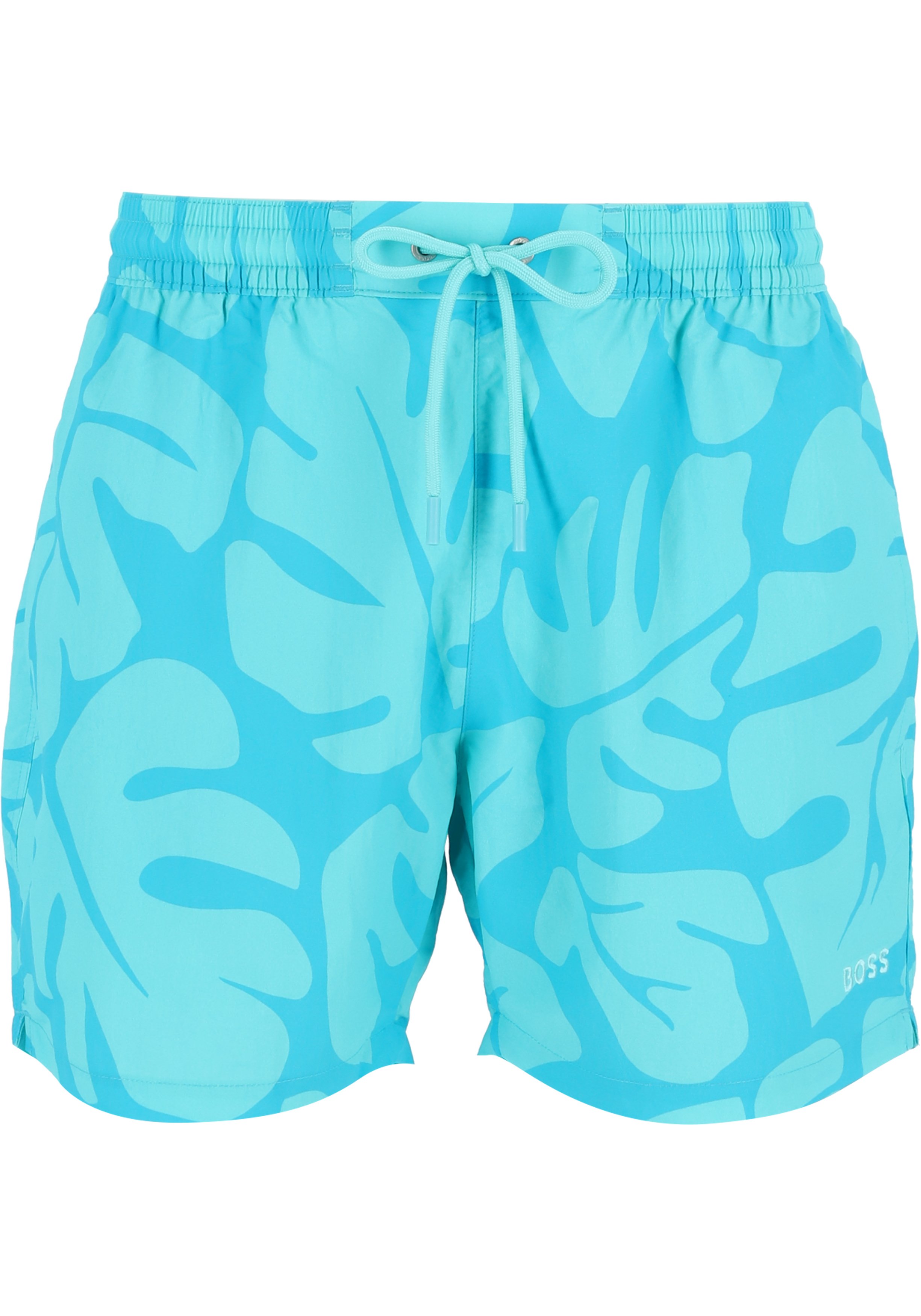 HUGO BOSS Bari swim shorts, heren zwembroek, turquoise dessin