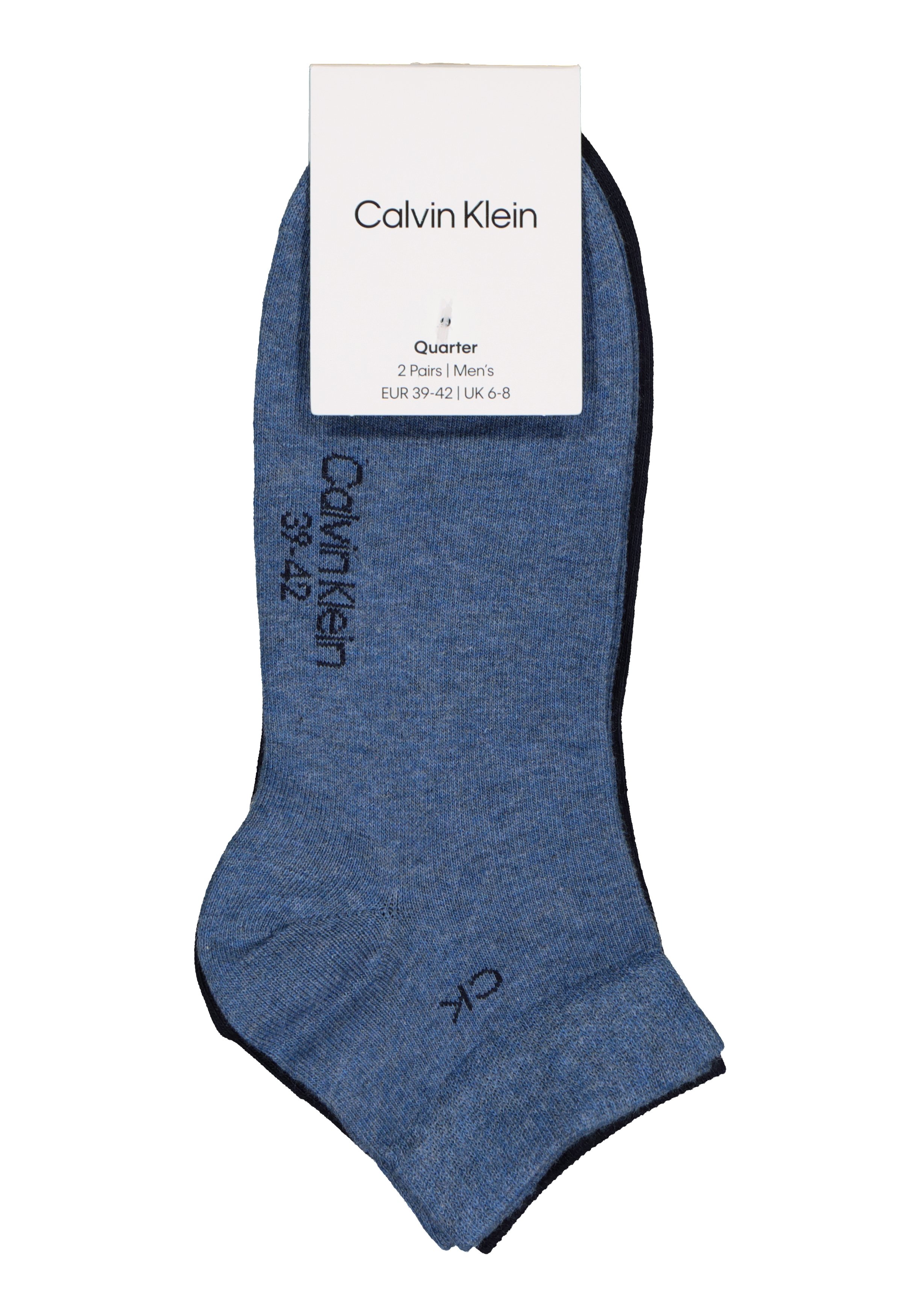 Calvin Klein herensokken Simon (2-pack), hoge enkelsokken, denim en donkerblauw