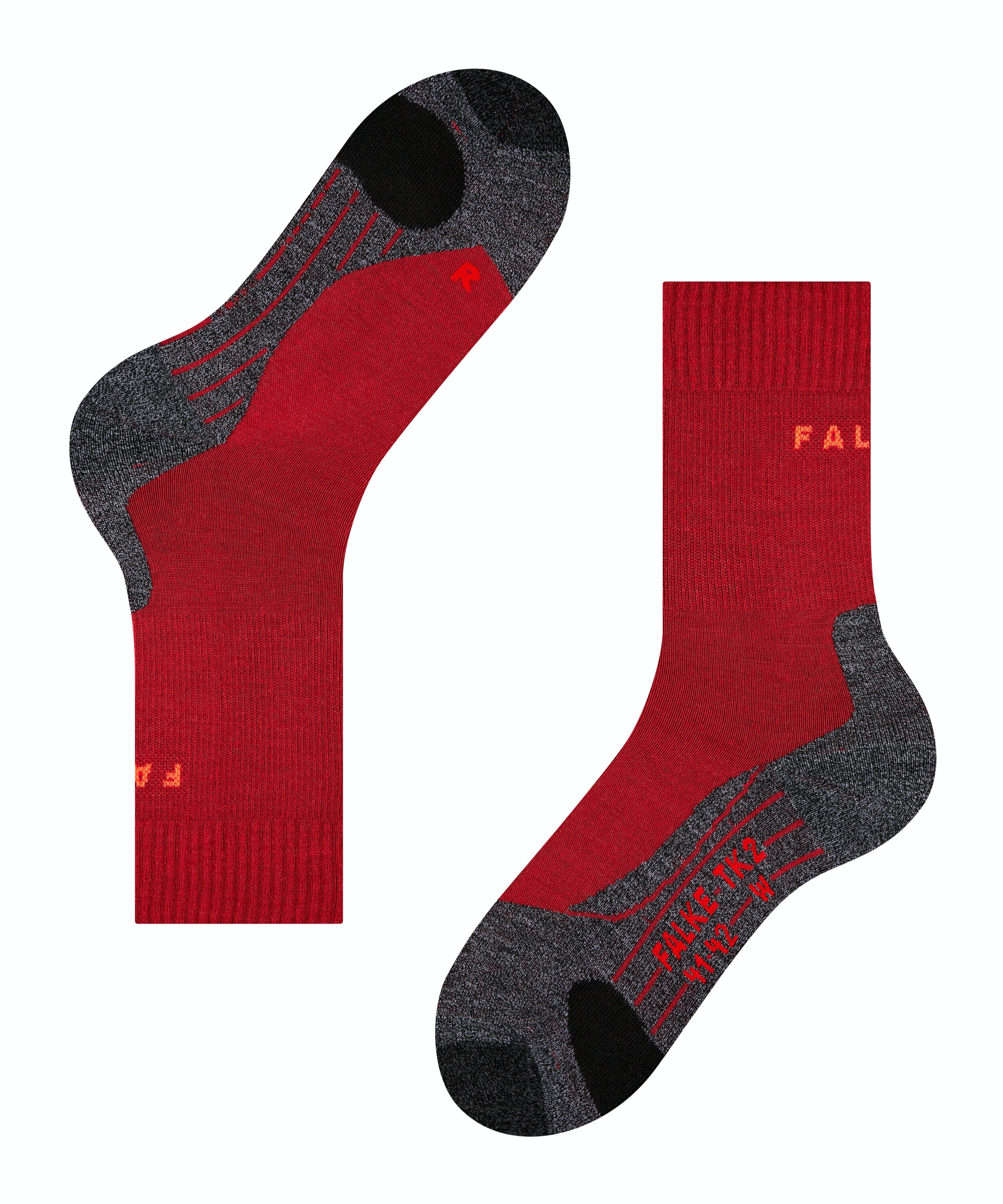 FALKE TK2 Explore dames trekking sokken, rood (ruby)