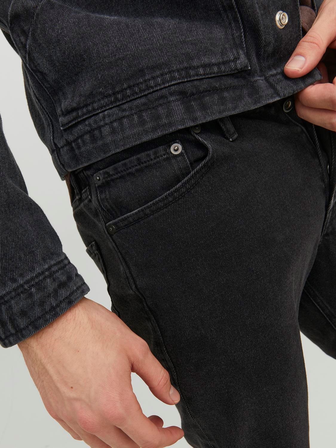 JACK & JONES Chris Orignial loose fit, heren jeans, zwart denim