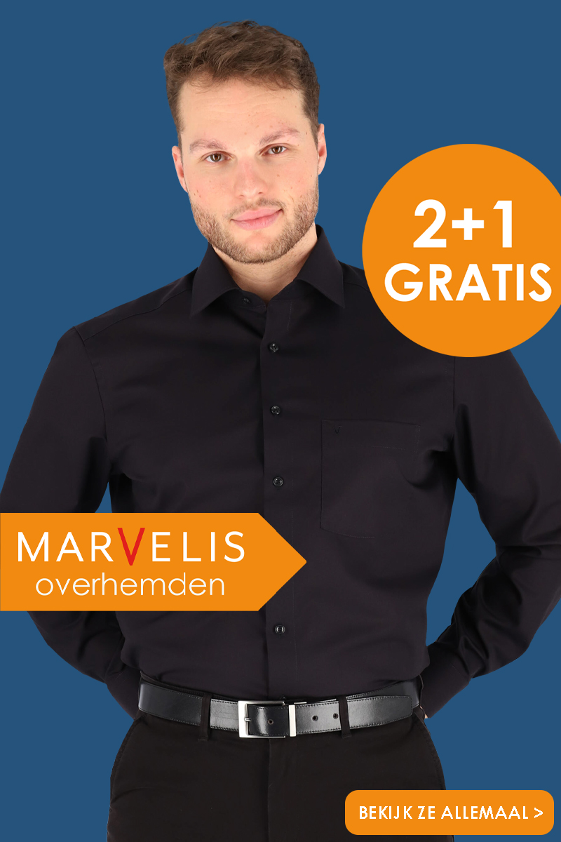 Marvelis overhemden 2 plus 1 gratis bij HemdVoorHem, bekijk ze allemaal!