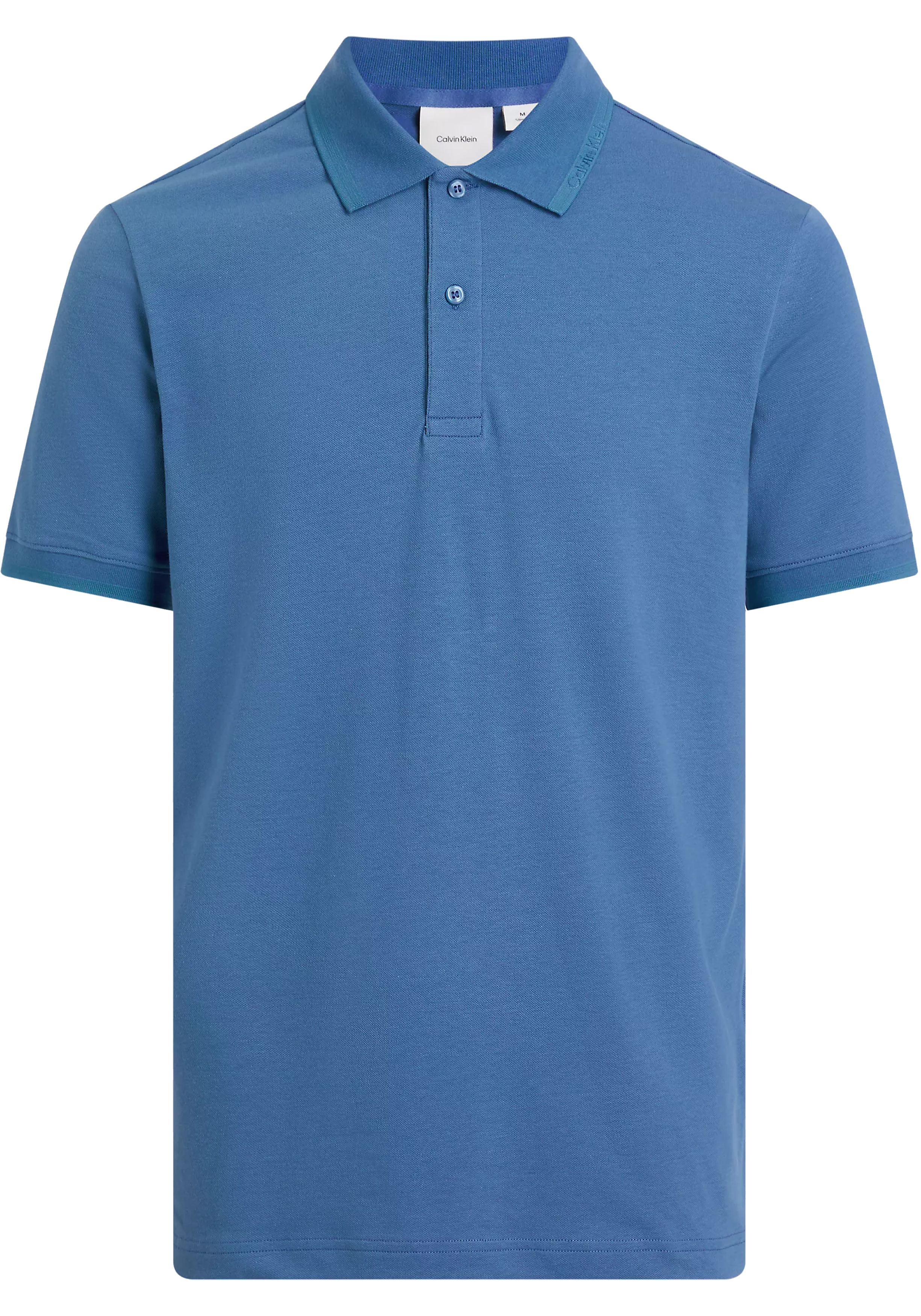 Calvin Klein Thermo Tech Pique Slim Polo, heren poloshirt, blauw