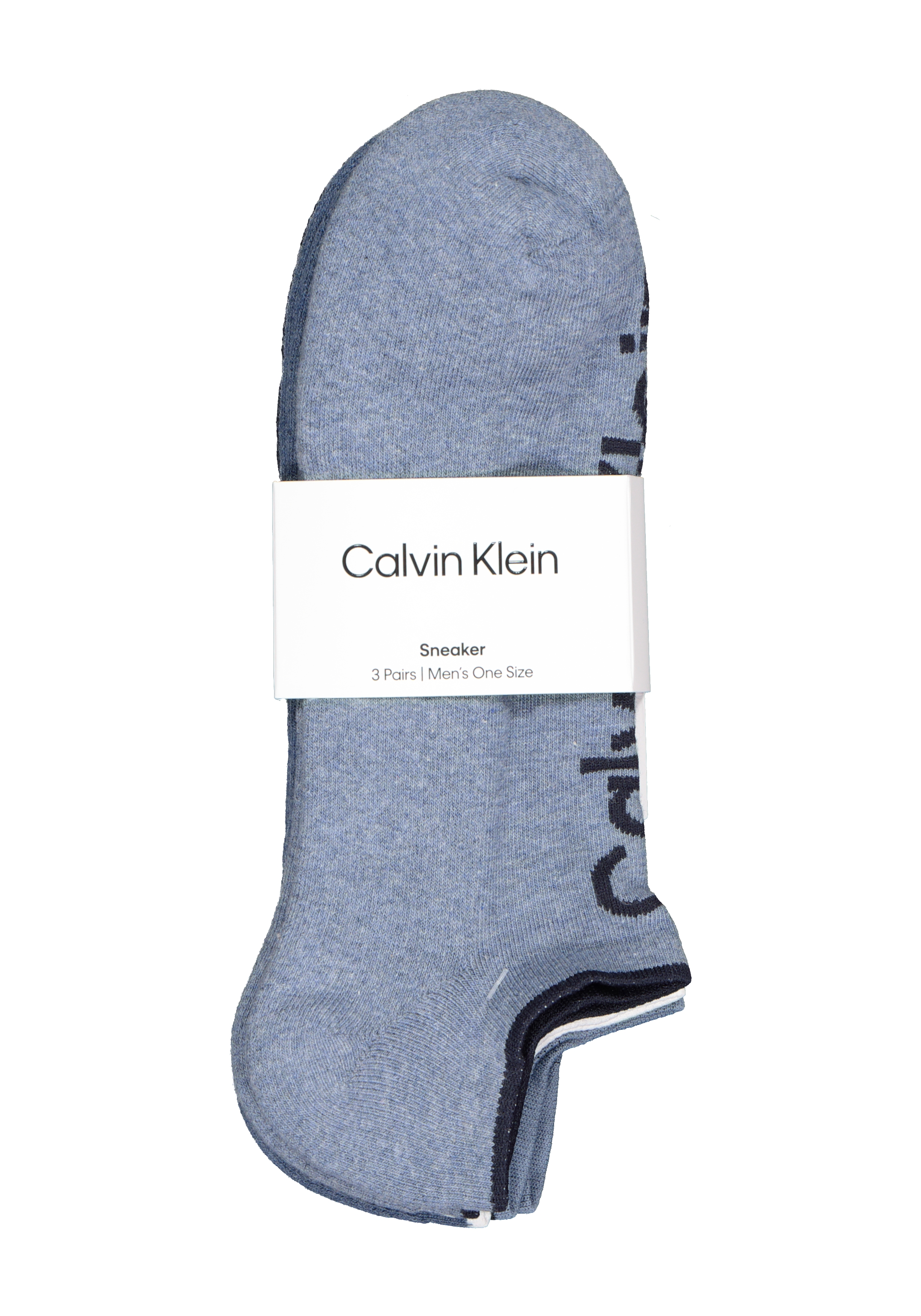 Calvin Klein herensokken Grant (3-pack), onzichtbare lage sportsokken, drie tinten jeansblauw