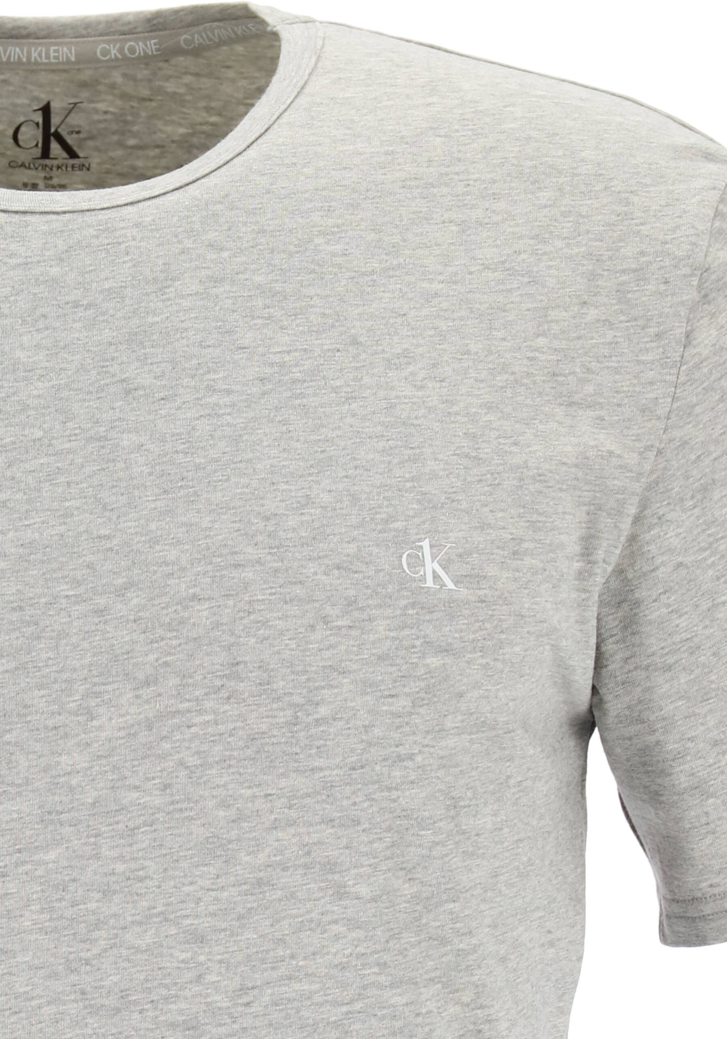 Calvin Klein CK ONE cotton crew neck T-shirts (2-pack), heren T-shirts O-hals, zwart en grijs melange