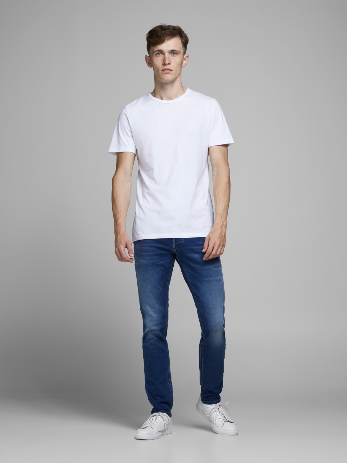 JACK & JONES Glenn Icon loose fit, heren jeans, denimblauw