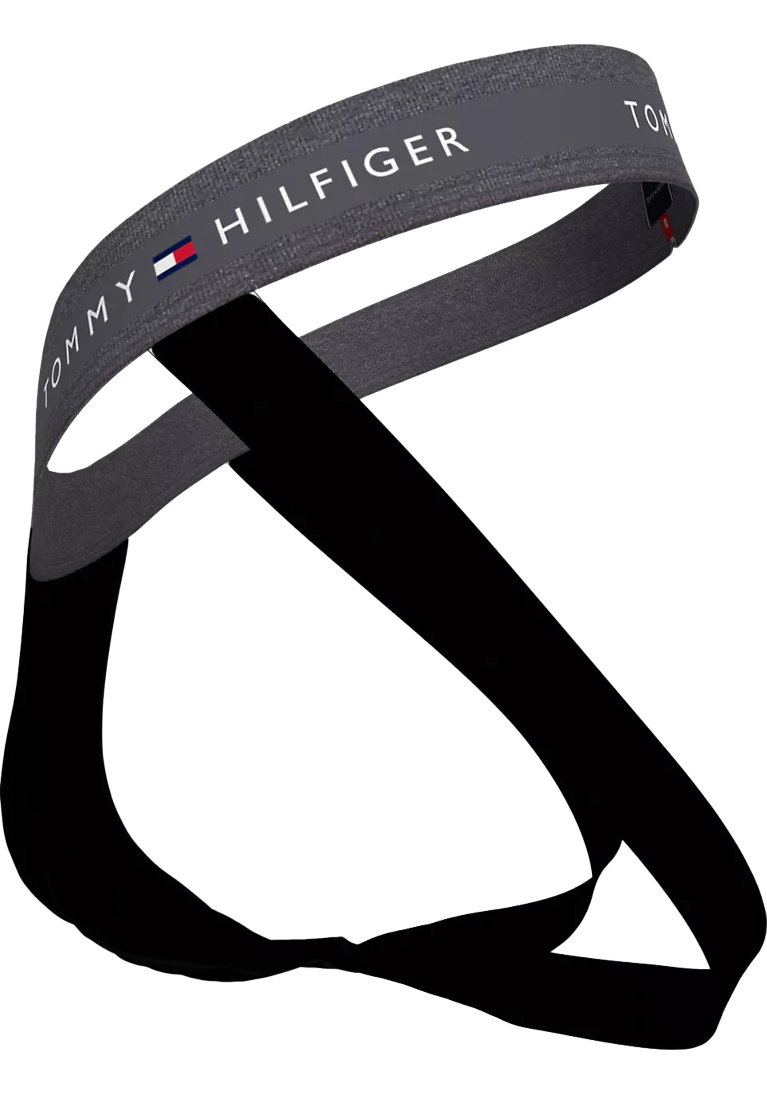 Tommy Hilfiger jockstrap (3-pack), heren jockstrap, zwart met gekleurde tailleband