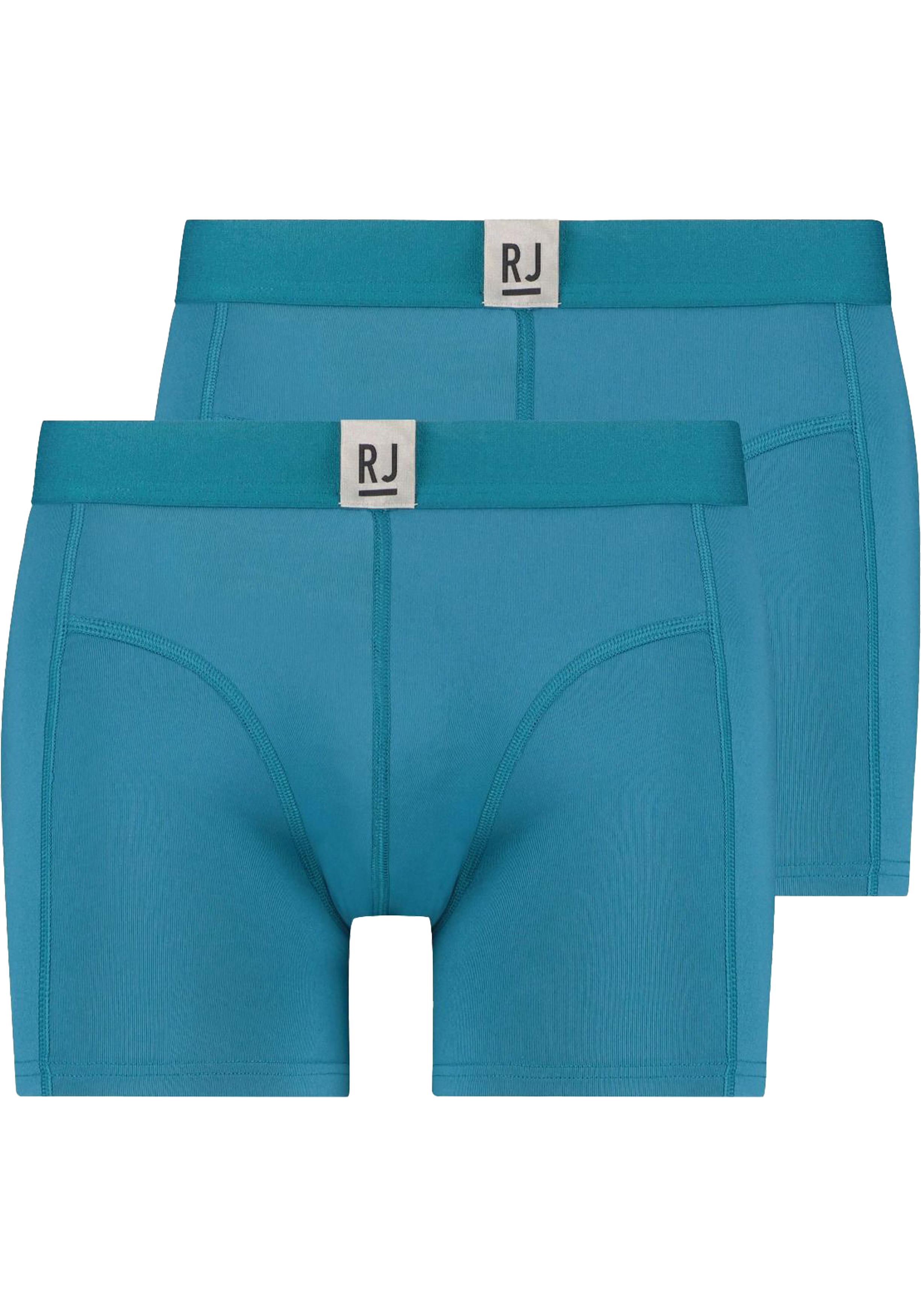 RJ Bodywear Pure Color Jort boxer (2-pack), heren boxer lang, petrol