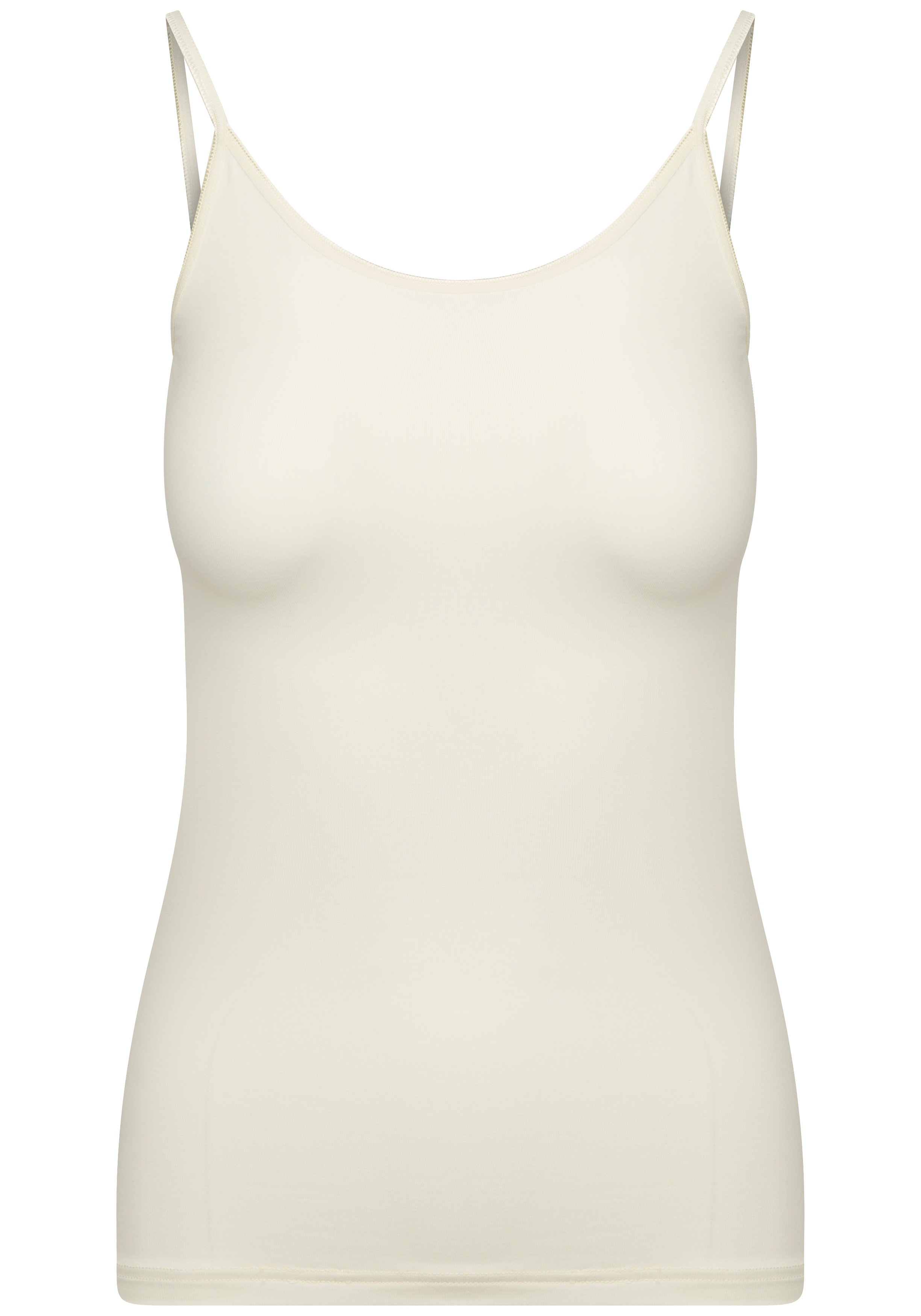 RJ Bodywear Pure Color dames spaghetti top (1-pack), hemdje met smalle verstelbare bandjes, ivoor