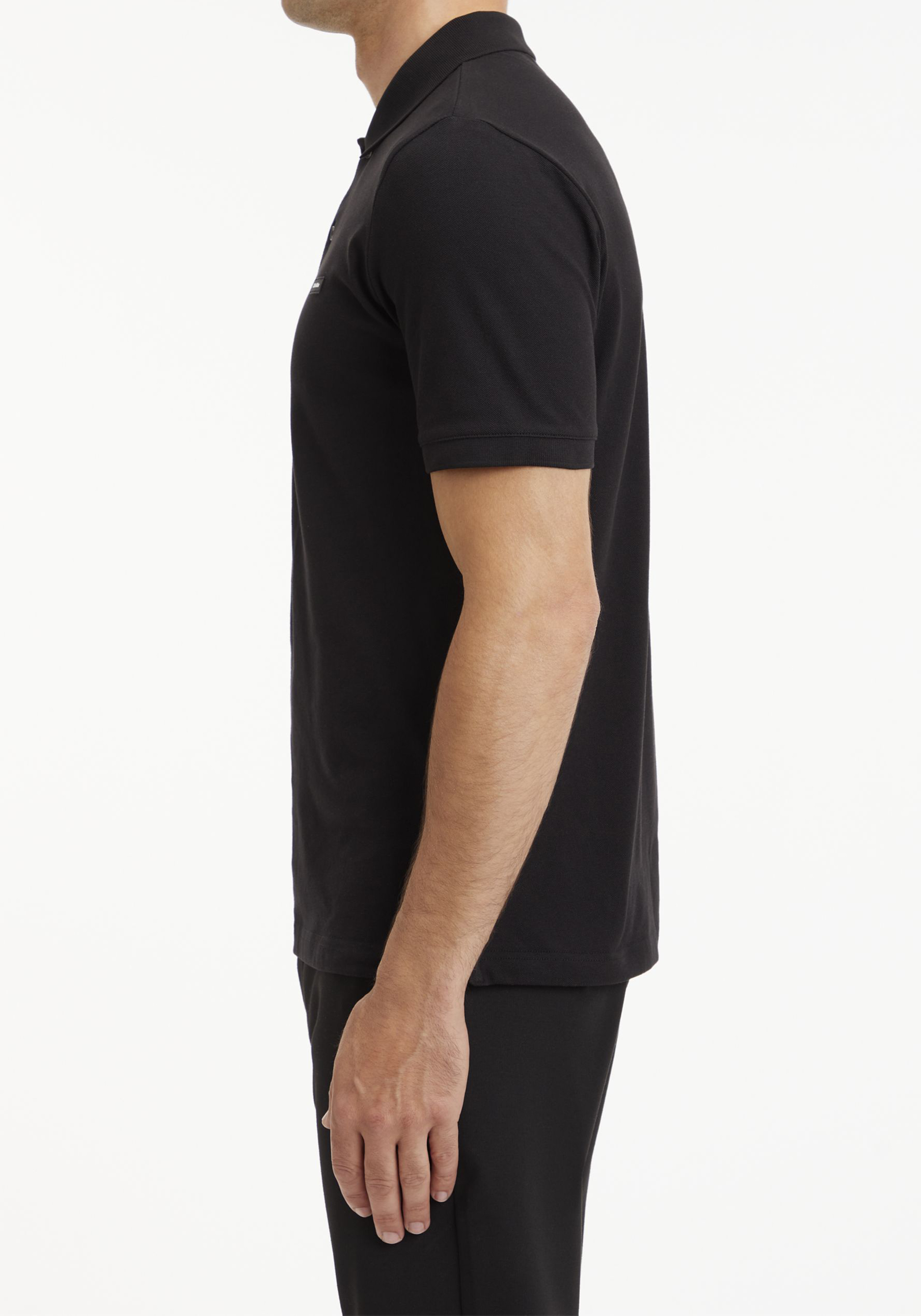 Calvin Klein Stretch Pique Slim Polo, zwart