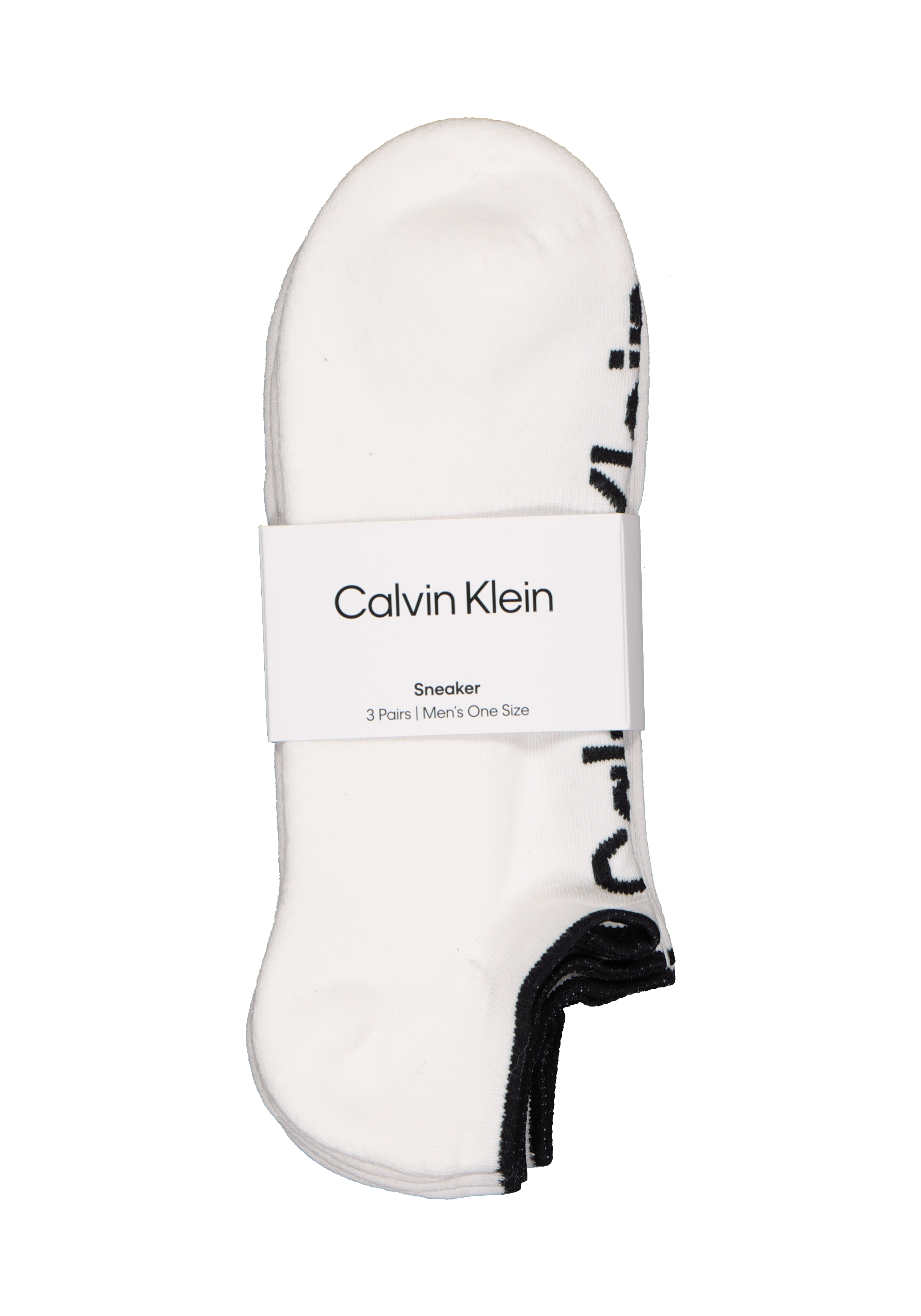 Calvin Klein herensokken Grant (3-pack), onzichtbare lage sportsokken, wit