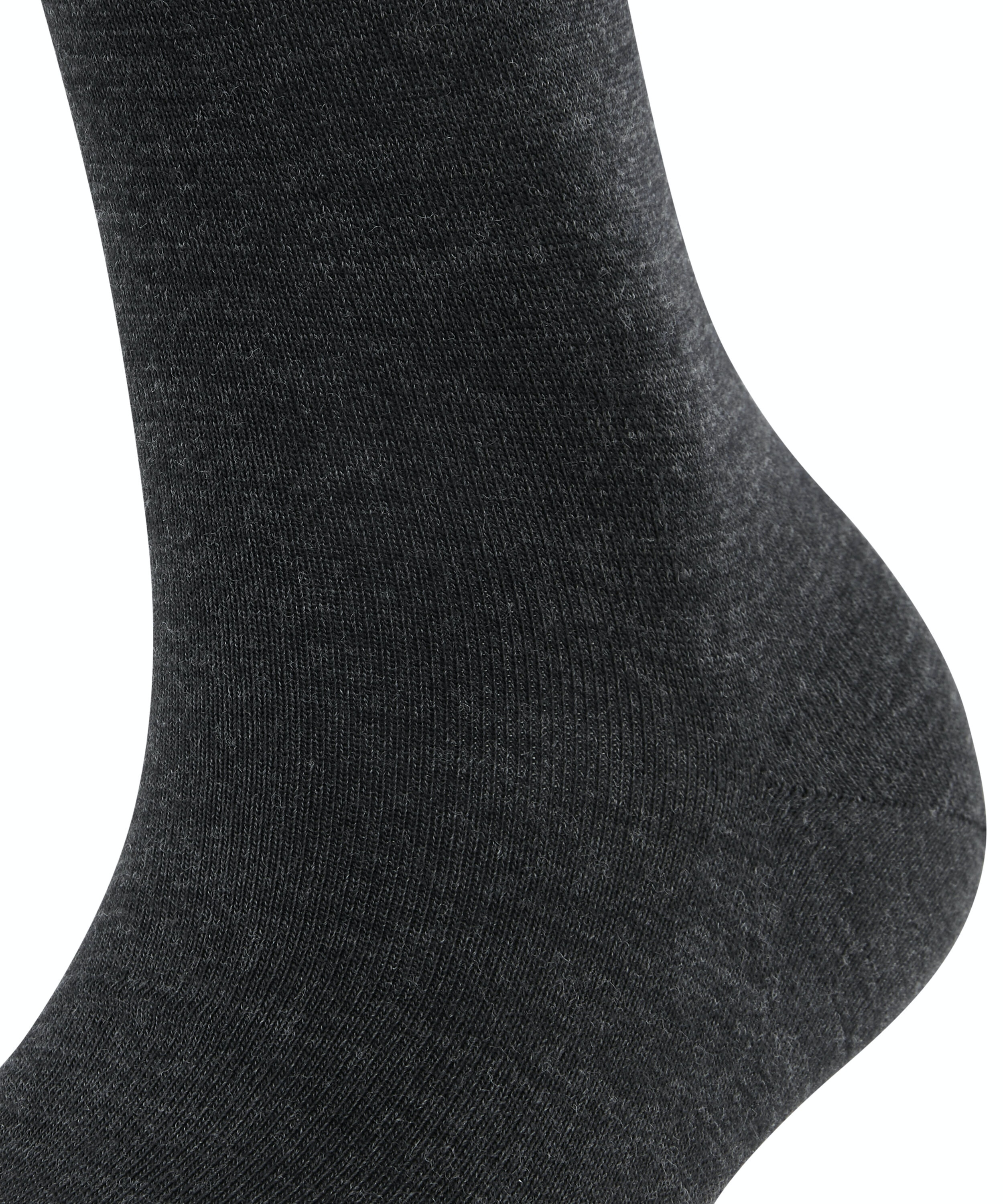 FALKE Softmerino dames kniekousen, antraciet grijs (anthra.mel)