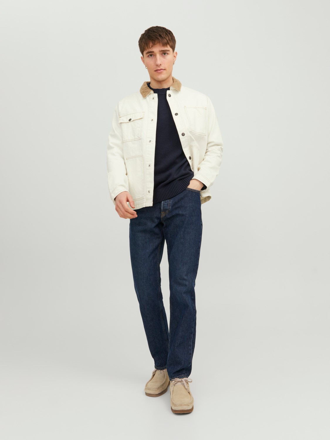 JACK & JONES Chris Original loose fit, heren jeans, denimblauw