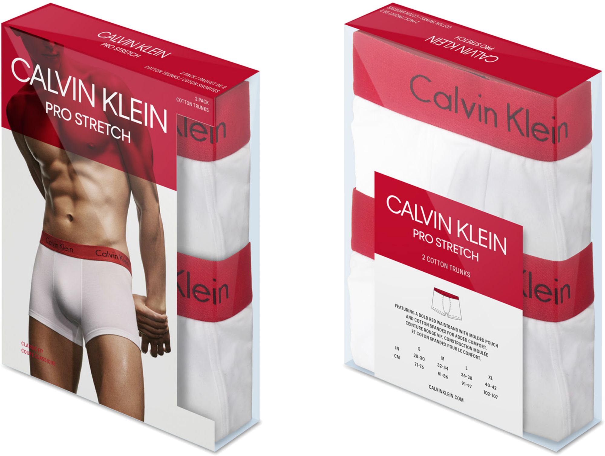 Calvin Klein Trunk (2-pack), heren boxers normale lengte, zwart