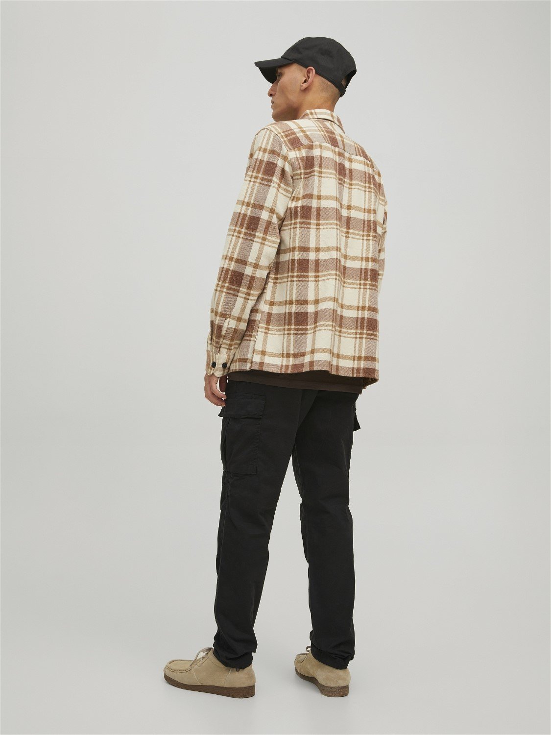 JACK & JONES Ace Tucker Cargoa loose fit, heren cargo broek, zwart