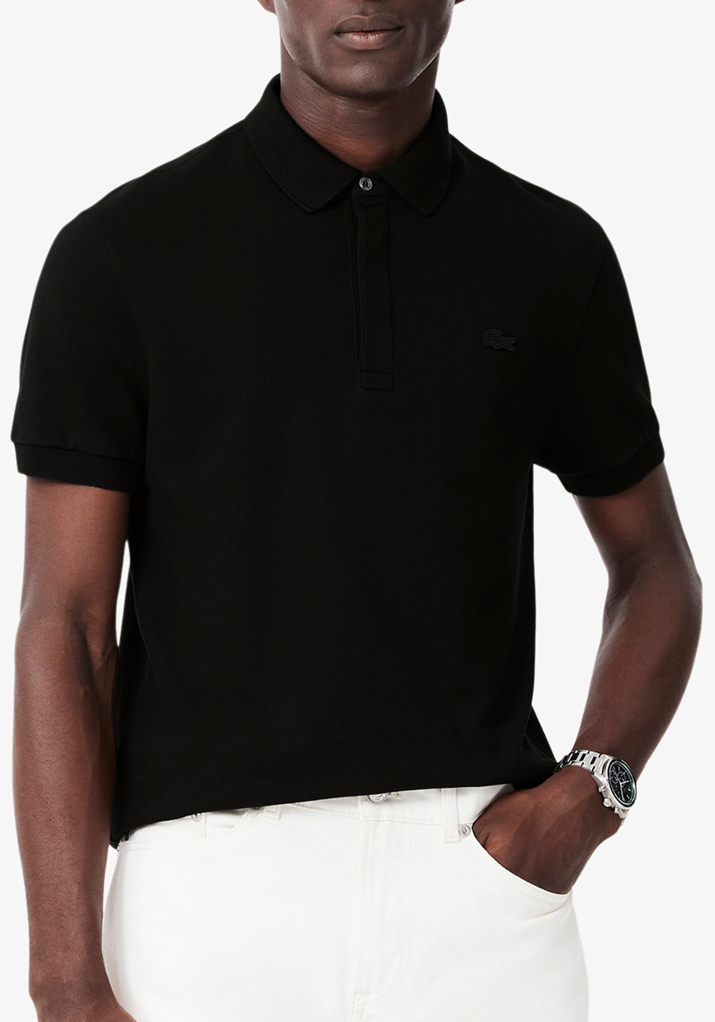 Lacoste Paris Stretch Pique Polo Regular Fit, zwart