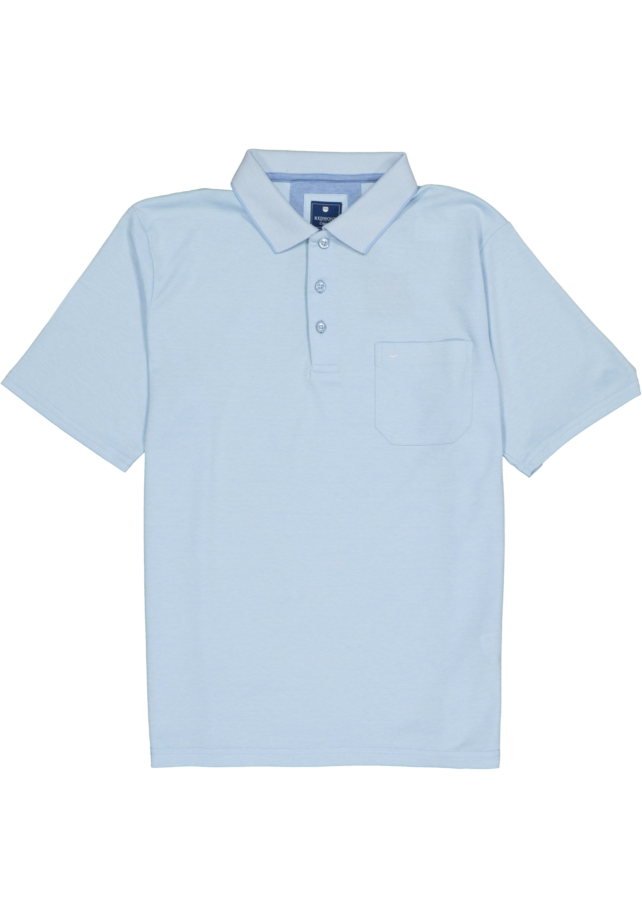 Redmond regular fit poloshirt, lichtblauw melange