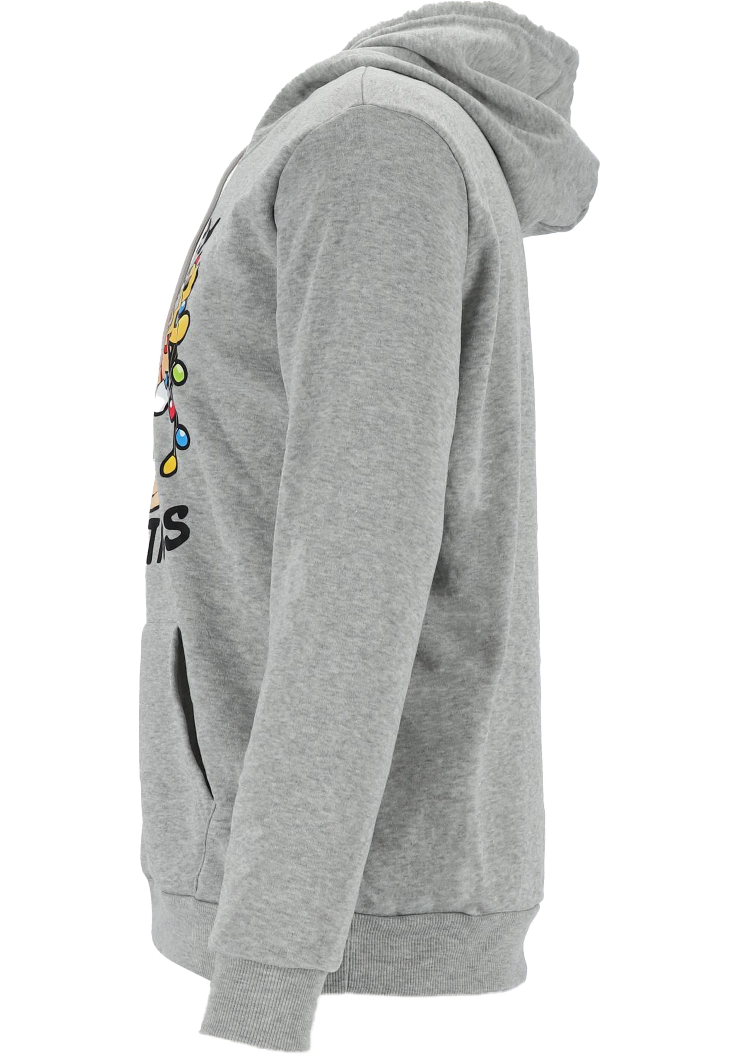 Kersttrui unisex hoodie, sweatshirt met capuchon, grijs