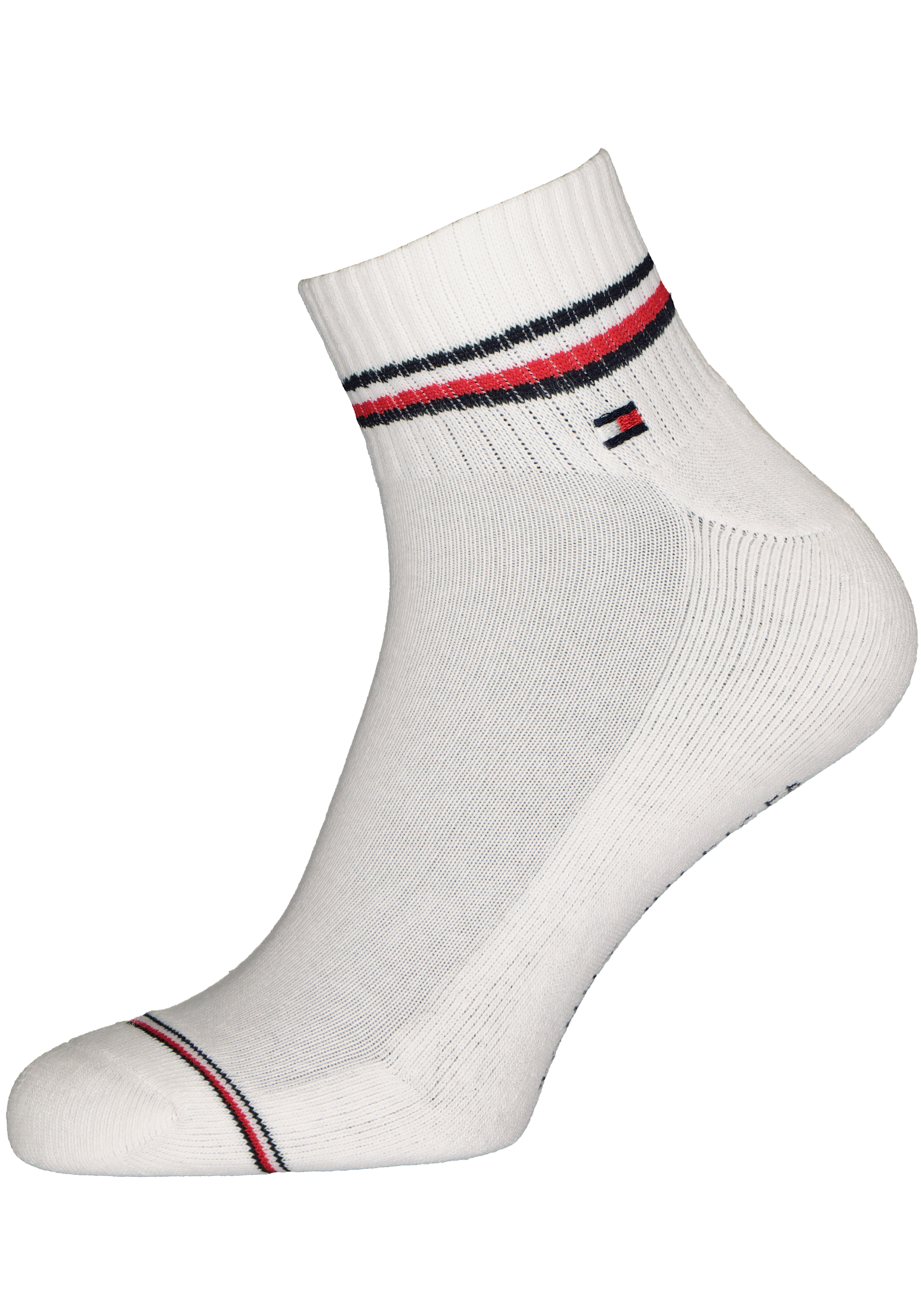 Tommy Hilfiger Iconic Quarter Socks (2-pack), heren sneaker sportsokken katoen, wit