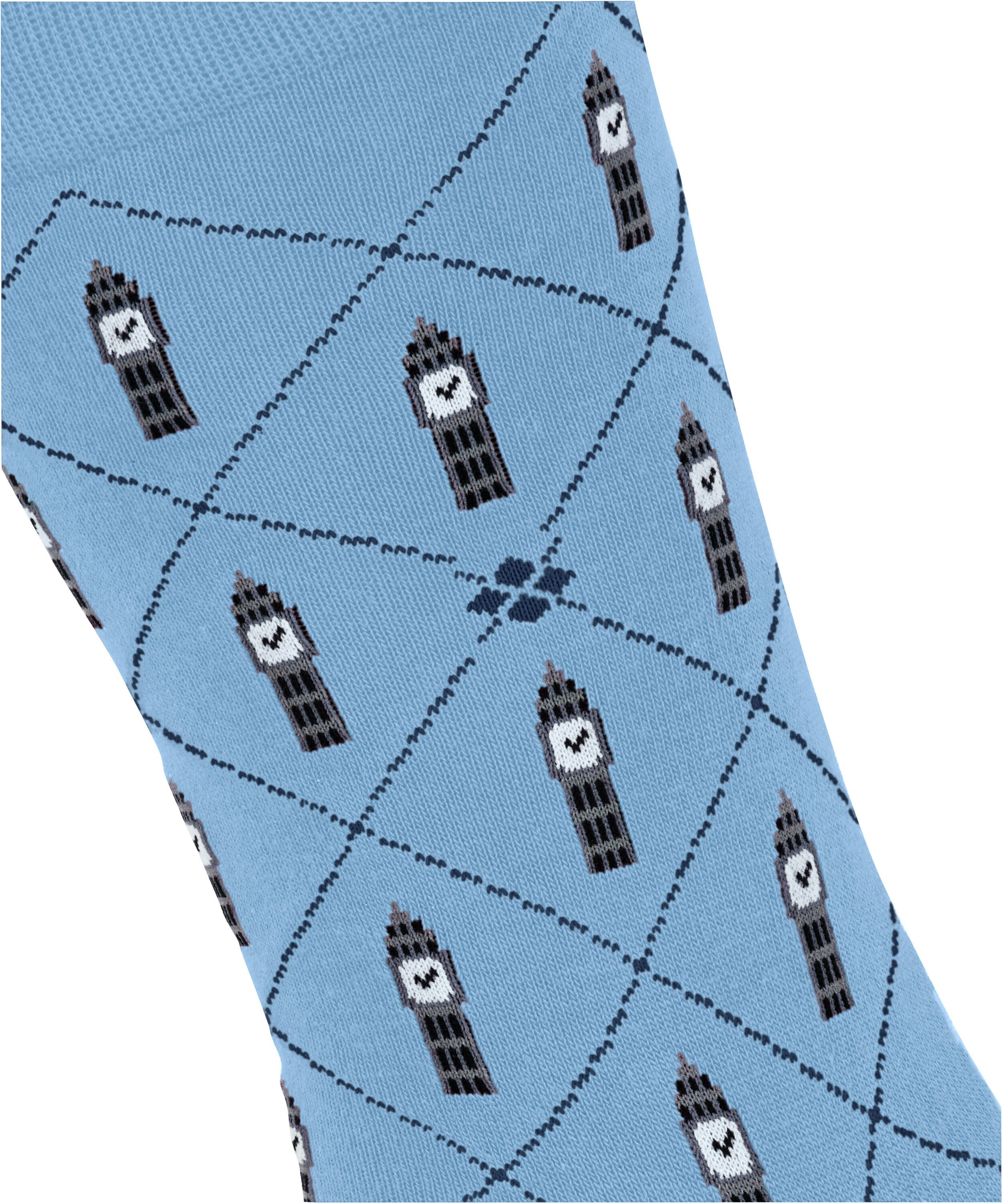 Burlington Big Ben herensokken, blauw (light blue)