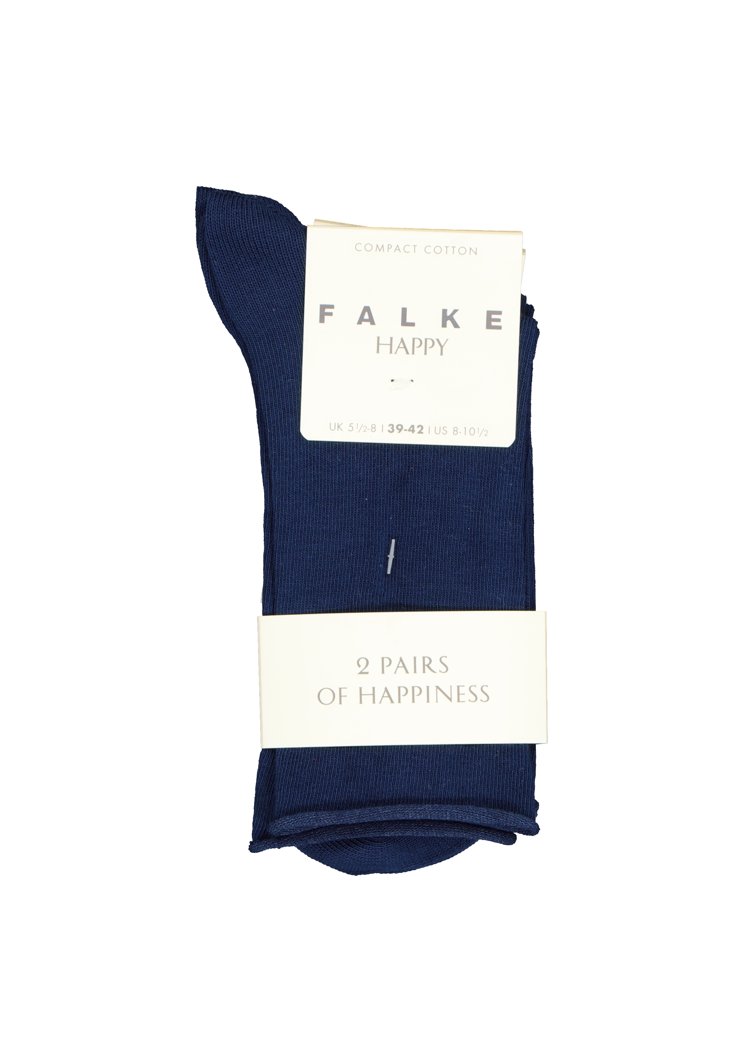 FALKE Happy damessokken (2-pack), katoen, kobalt blauw (royal blue)