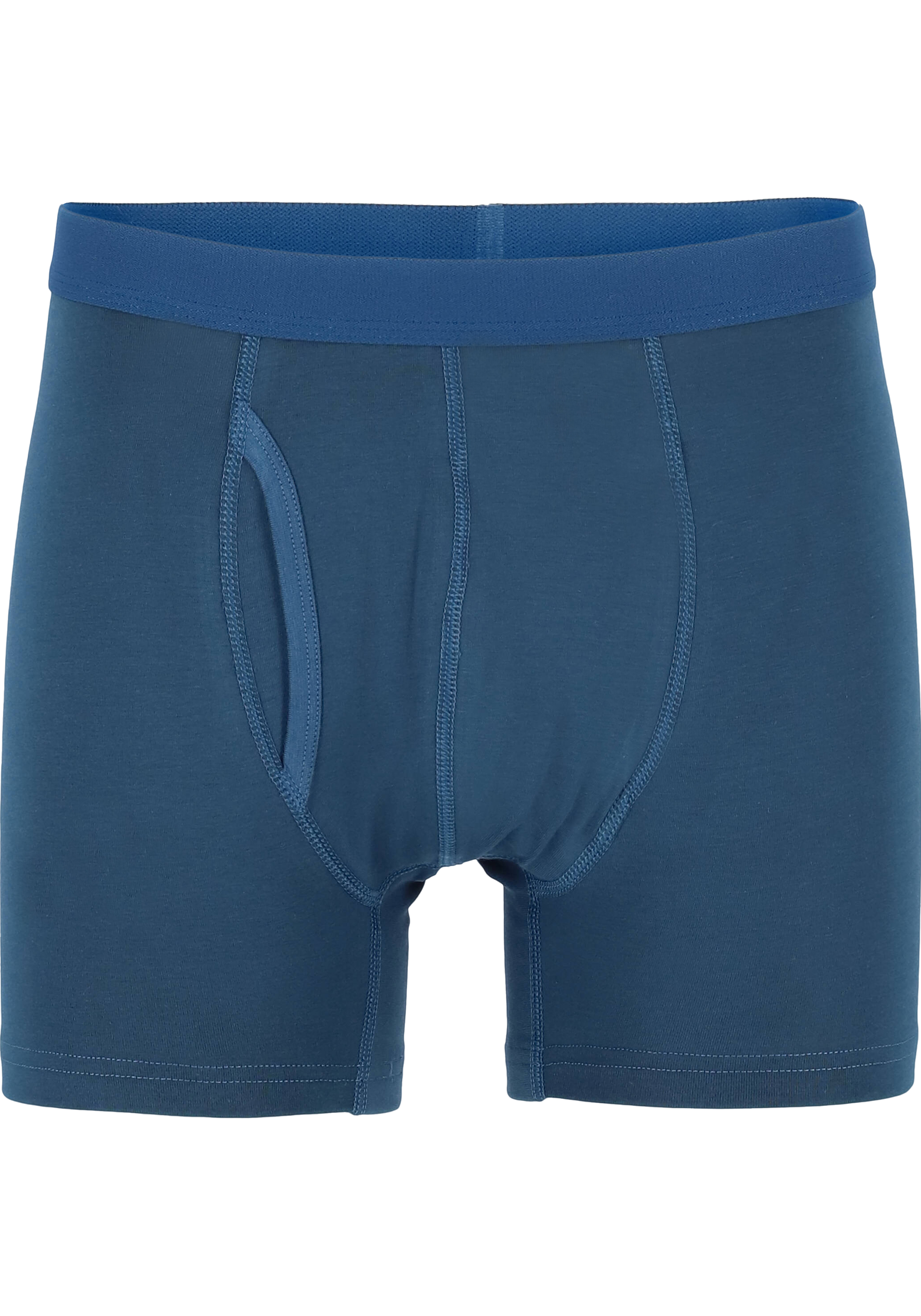 TEN CATE Basics men boxershorts (3-pack), heren boxers lang met gulp, blauw