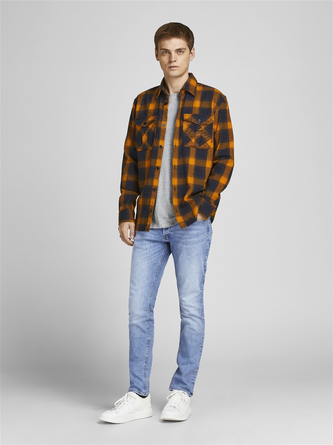 JACK & JONES Glenn Original loose fit, heren jeans, denimblauw