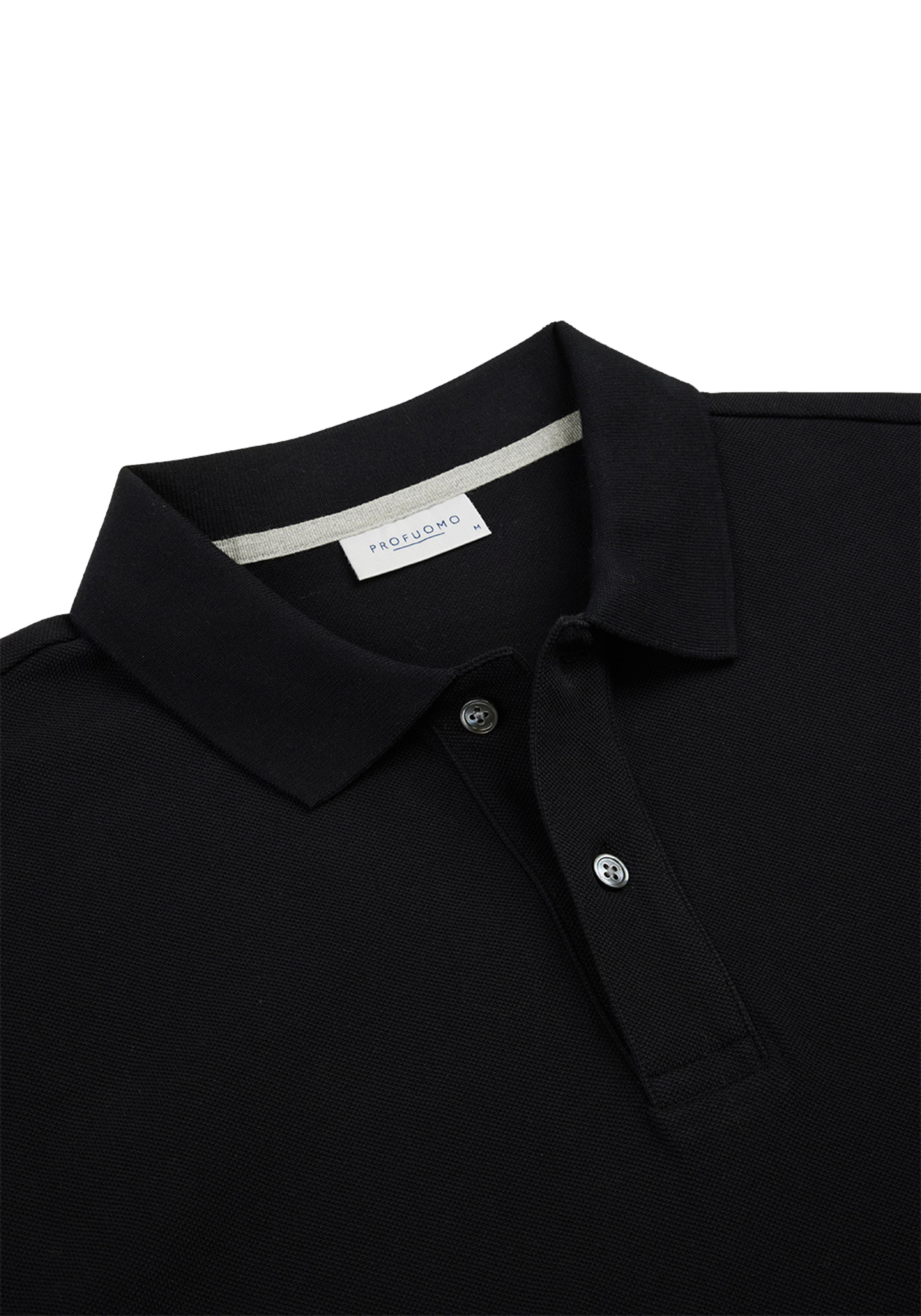 Profuomo slim fit heren polo, zwart