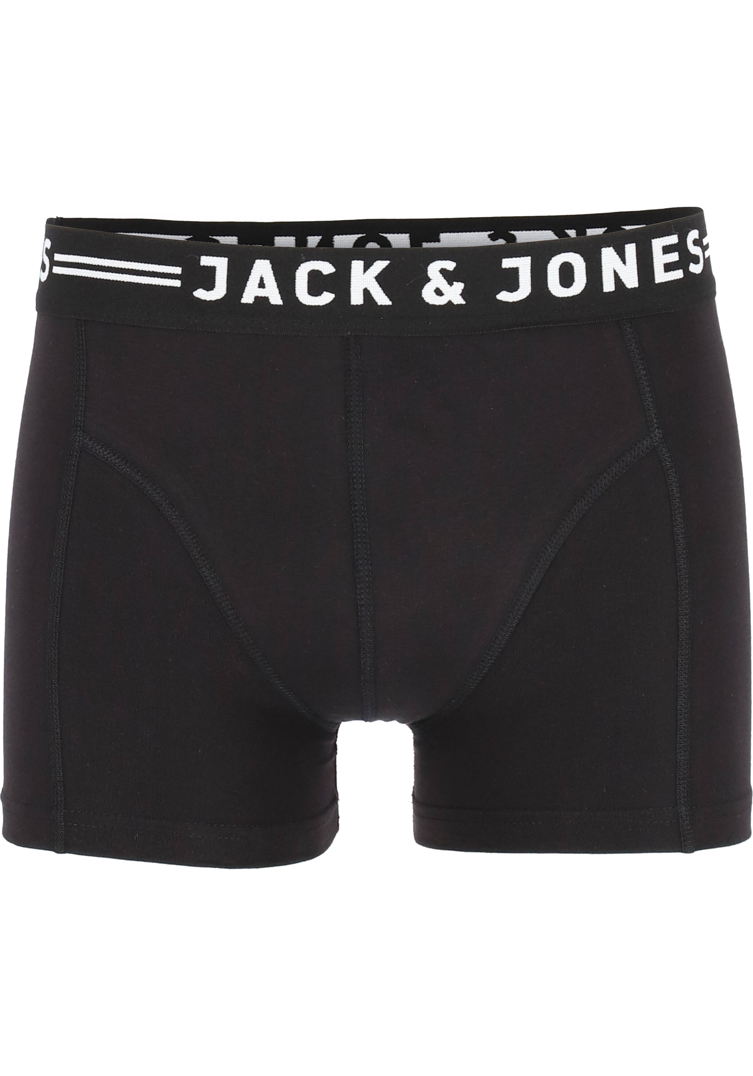 Jack & Jones heren boxers Sense trunks (3-pack), zwart met zwarte band