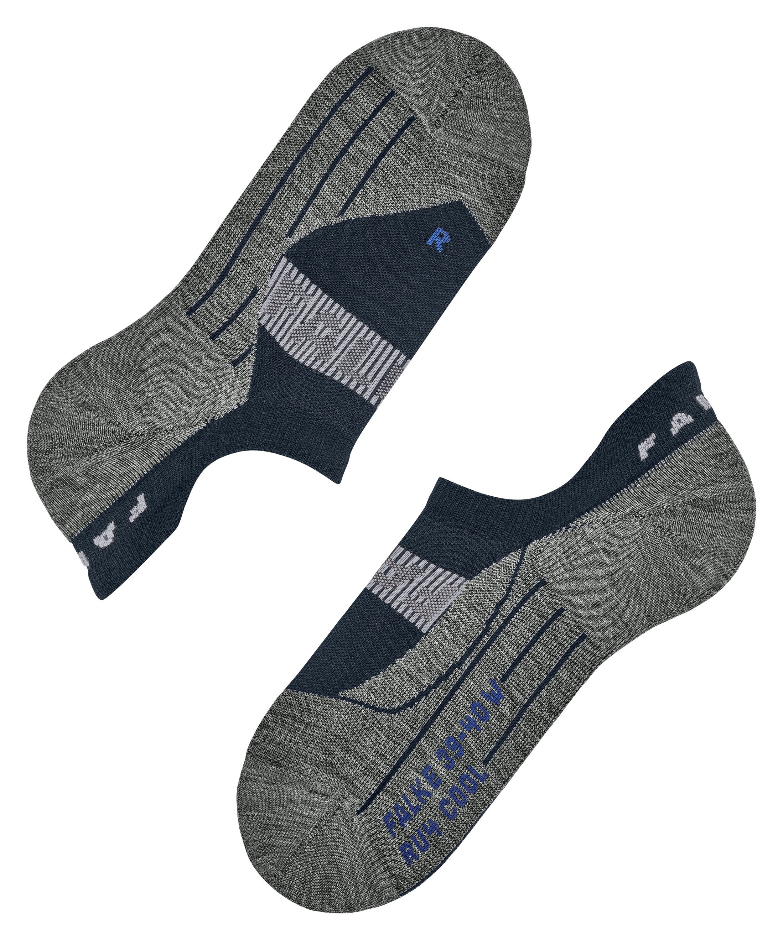 FALKE RU4 Endurance Cool Invisible heren running kousenvoetjes, blauw (space blue)