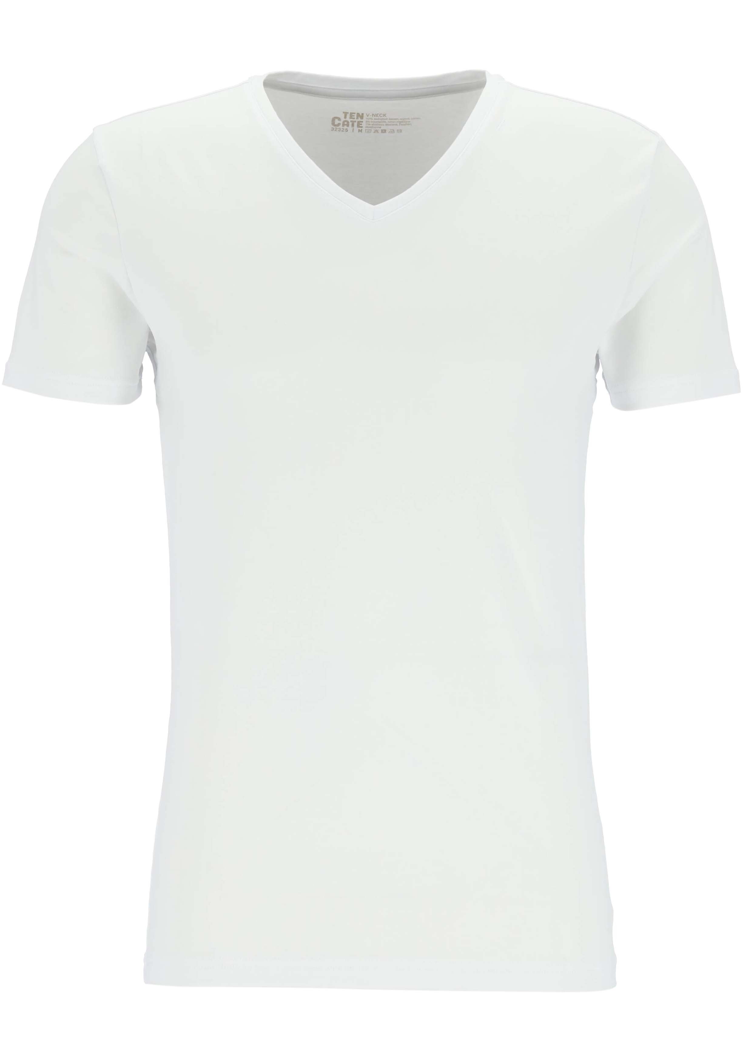 TEN CATE Basics men T-shirt (2-pack), heren T-shirts V-hals, wit